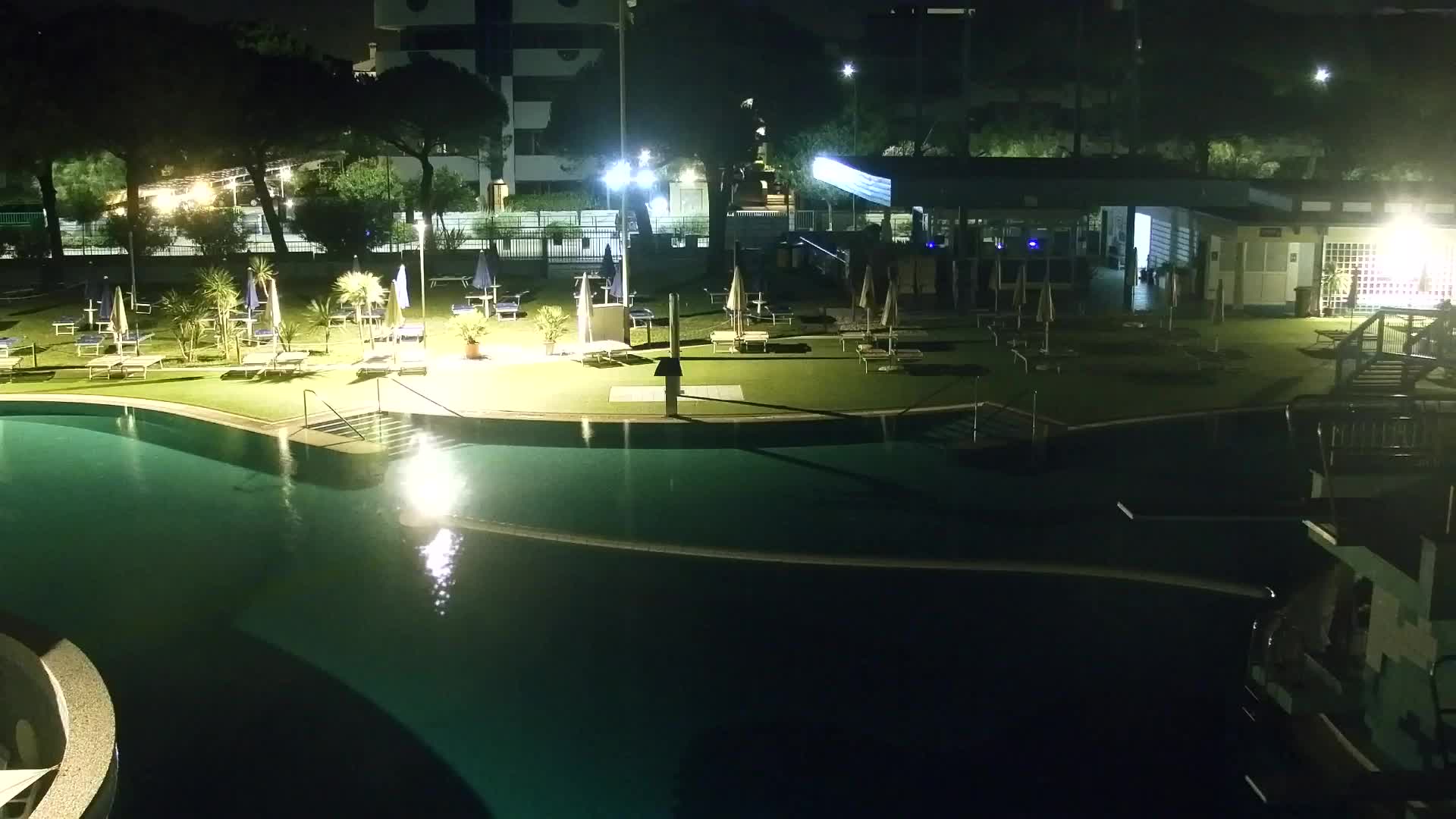 Webcam en vivo Grado: Vistas de la playa y del parque acuático en tiempo real