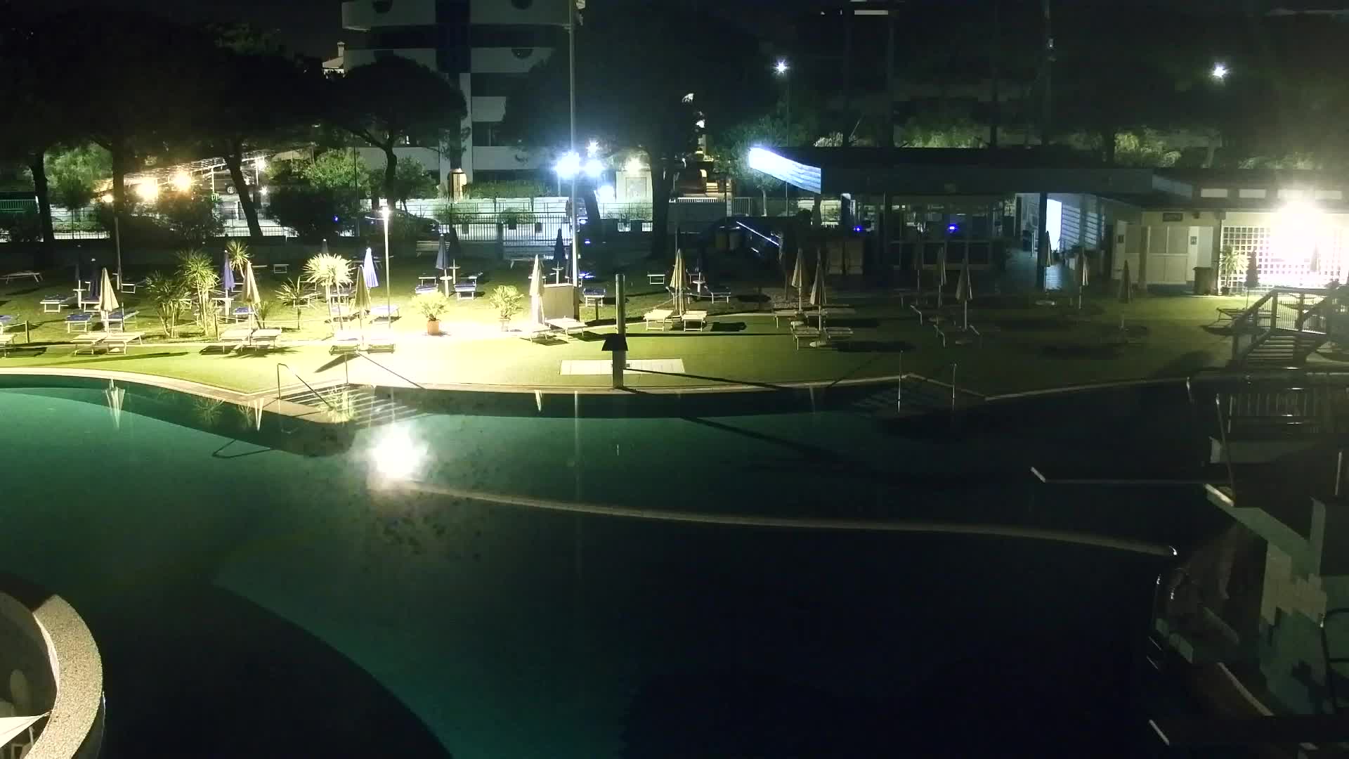 Webcam en vivo Grado: Vistas de la playa y del parque acuático en tiempo real