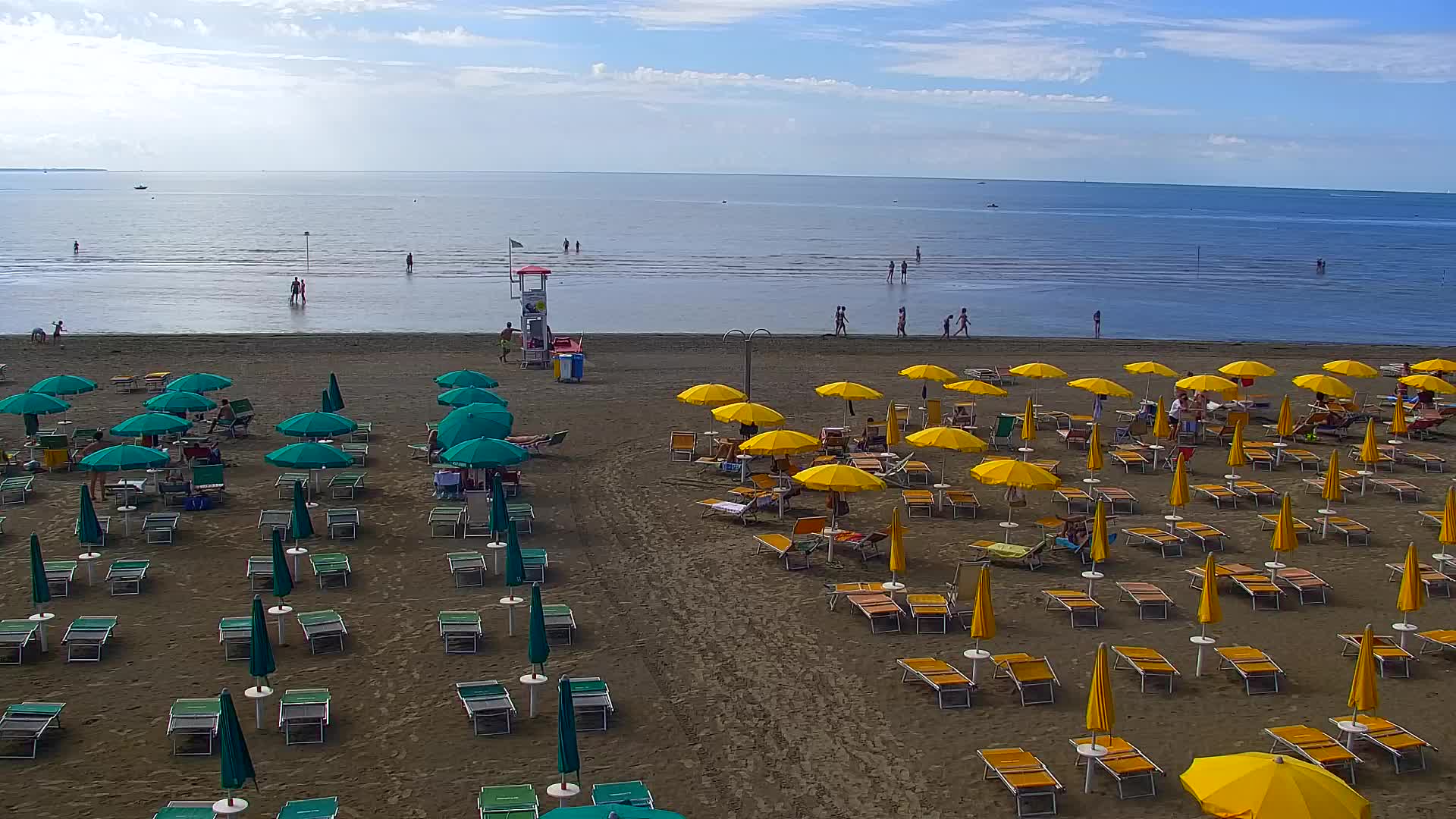 Spletna kamera v živo Grado: Pogledi na plažo in vodni park v realnem času
