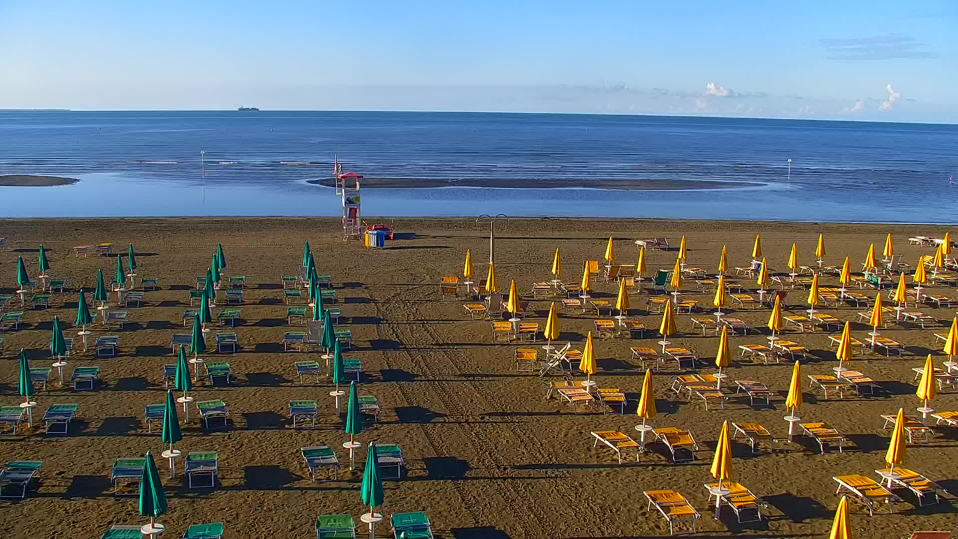Spletna kamera v živo Grado: Pogledi na plažo in vodni park v realnem času
