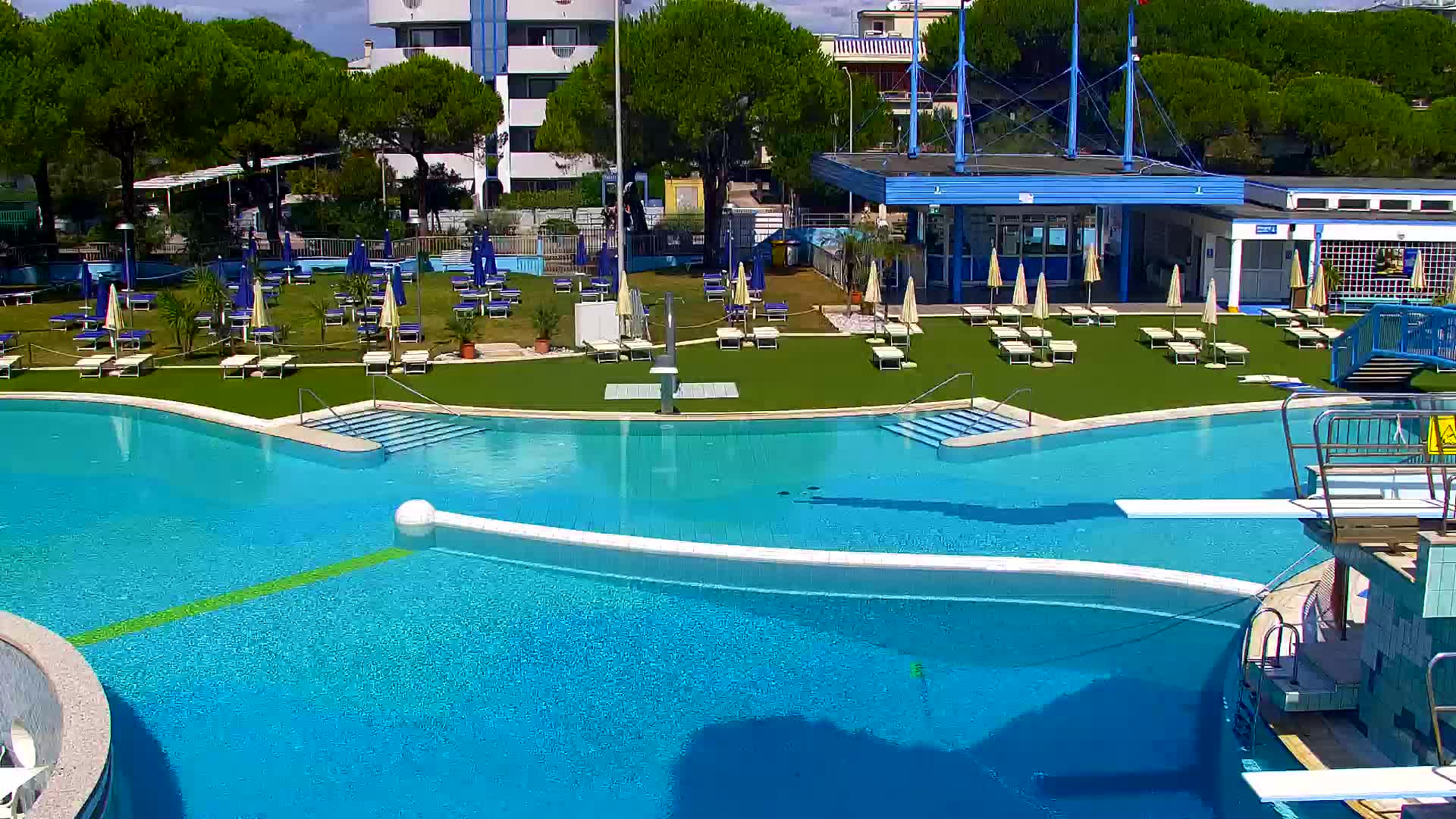 Spletna kamera v živo Grado: Pogledi na plažo in vodni park v realnem času