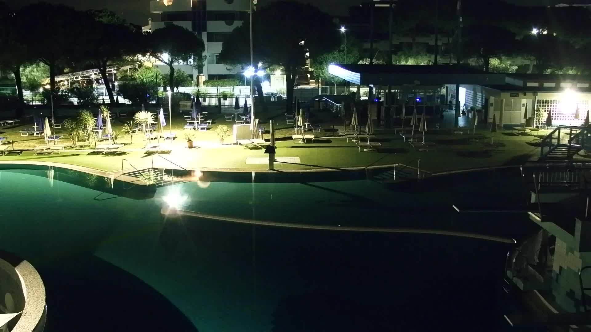 Webcam en vivo Grado: Vistas de la playa y del parque acuático en tiempo real