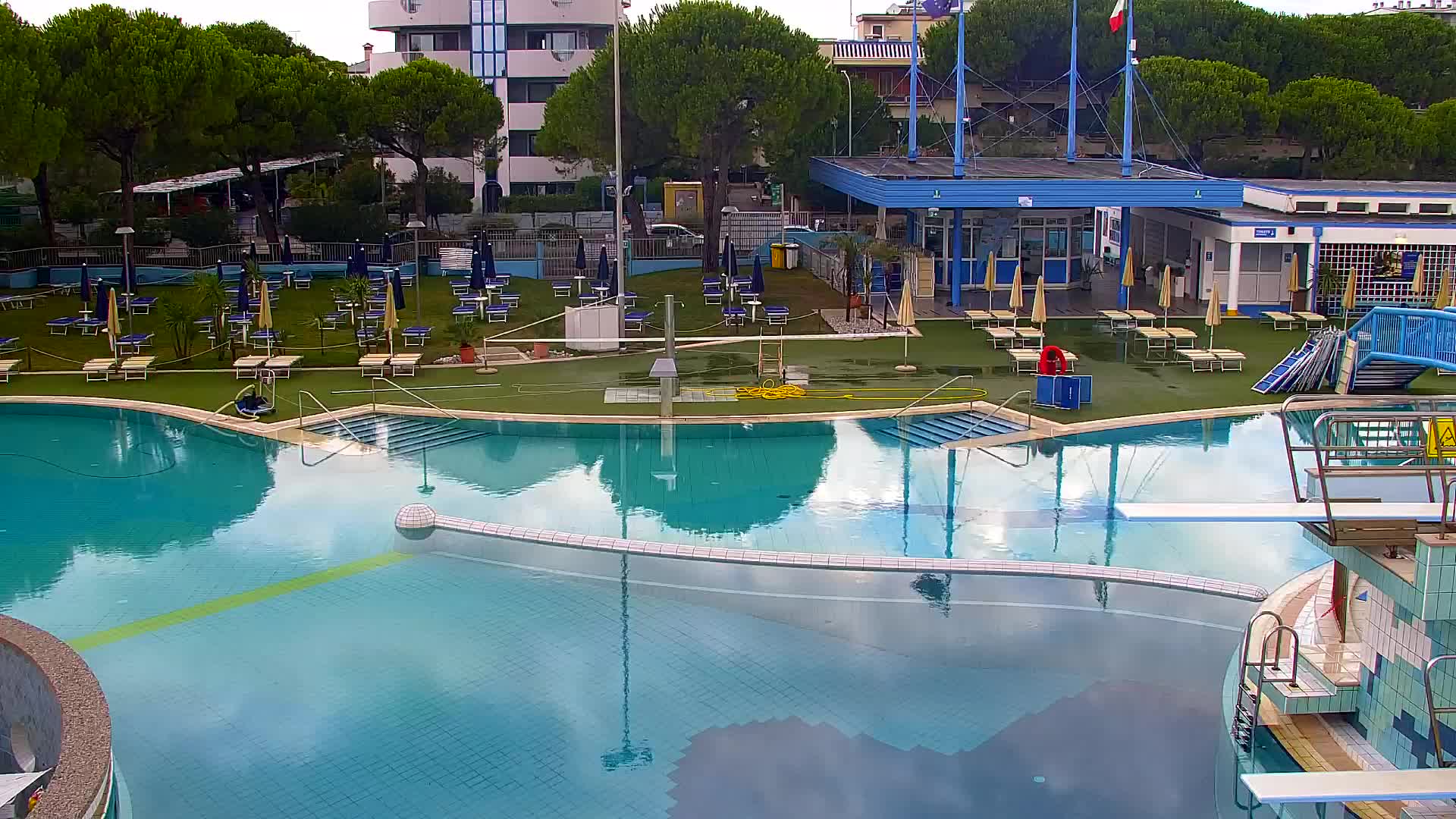 Spletna kamera v živo Grado: Pogledi na plažo in vodni park v realnem času
