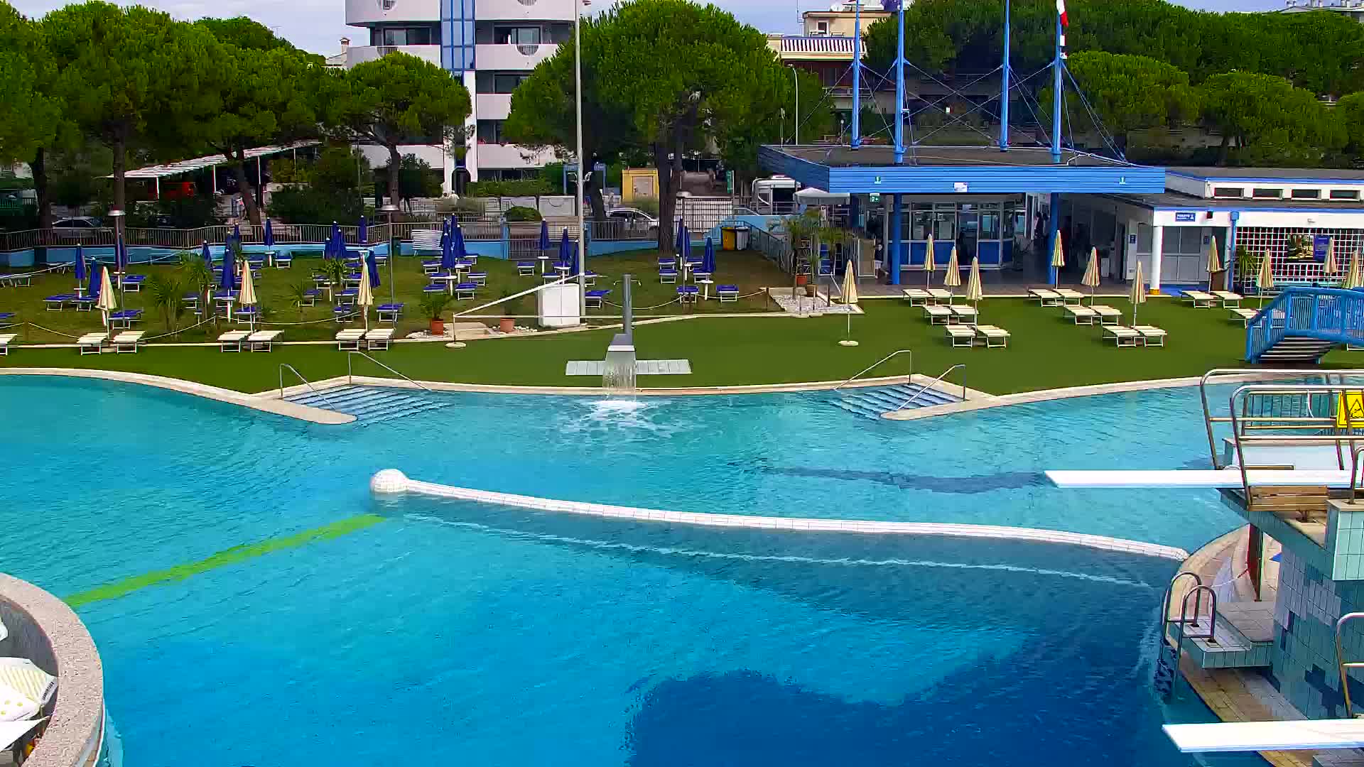 Spletna kamera v živo Grado: Pogledi na plažo in vodni park v realnem času