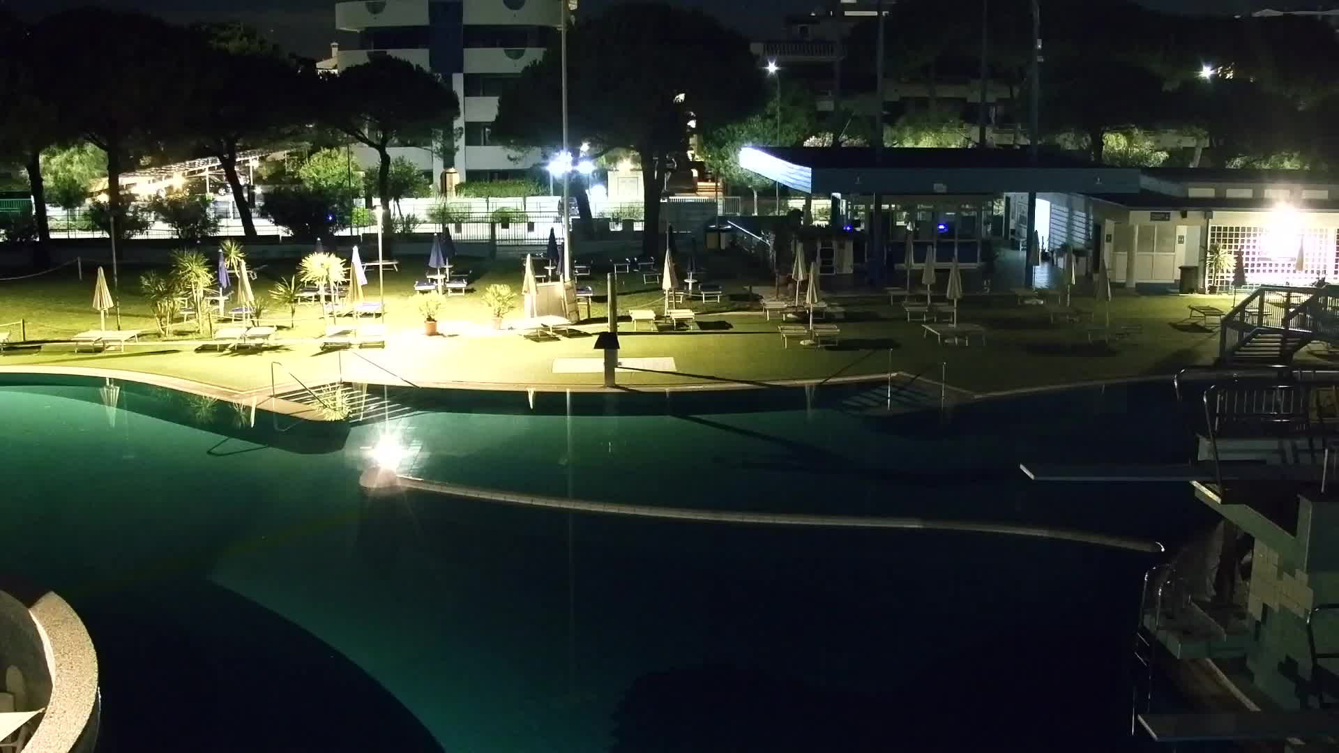 Webcam en vivo Grado: Vistas de la playa y del parque acuático en tiempo real