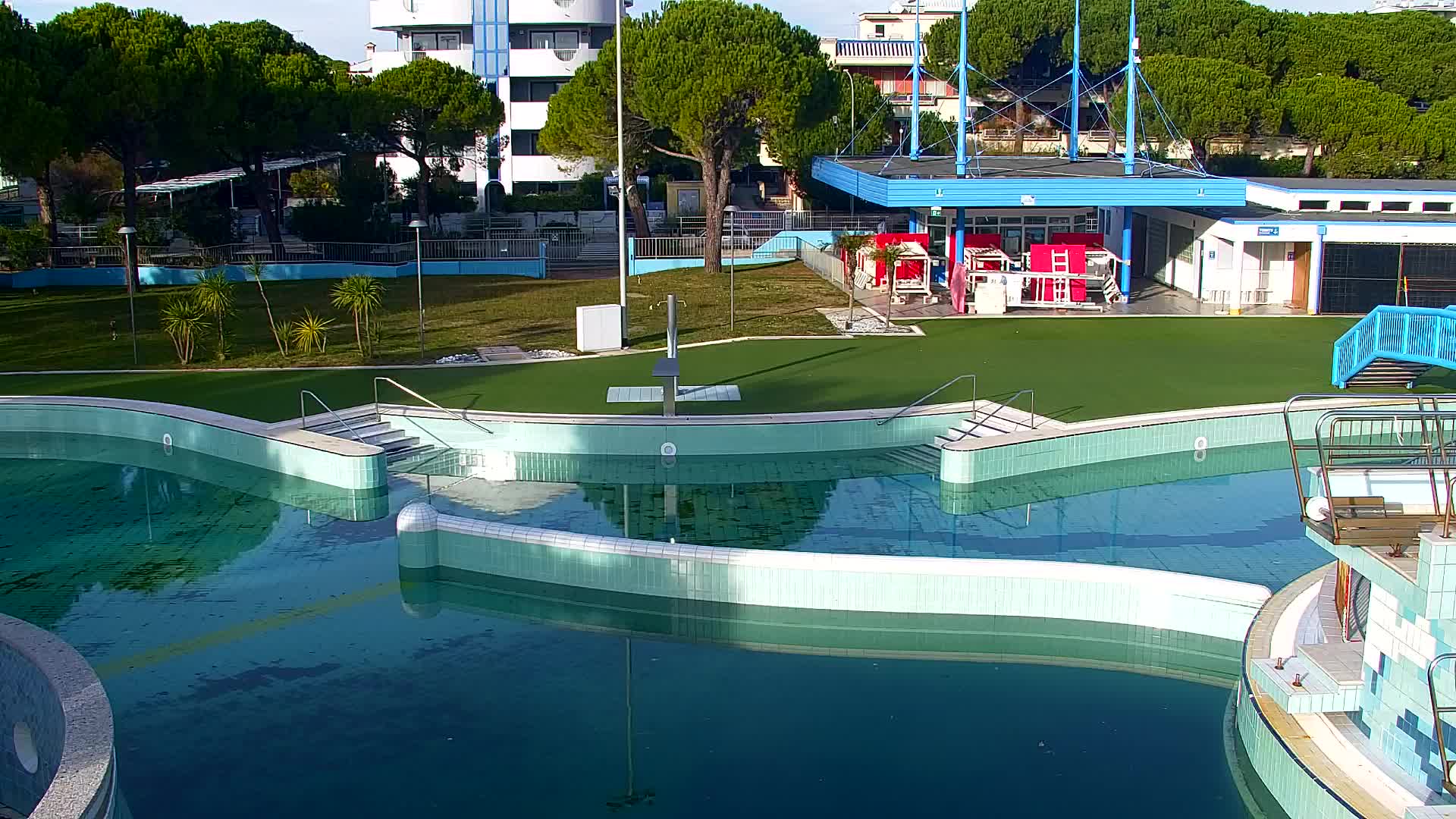 Spletna kamera v živo Grado: Pogledi na plažo in vodni park v realnem času