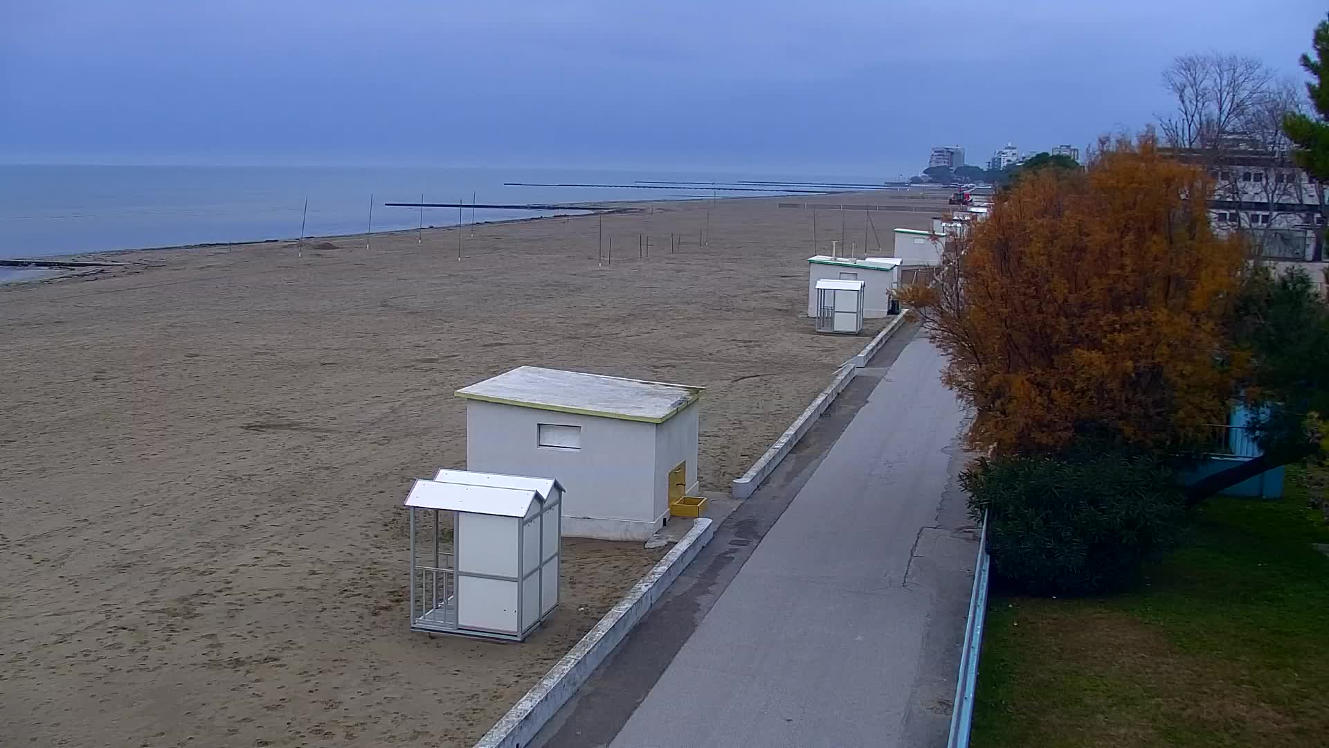 Webcam en vivo Grado: Vistas de la playa y del parque acuático en tiempo real