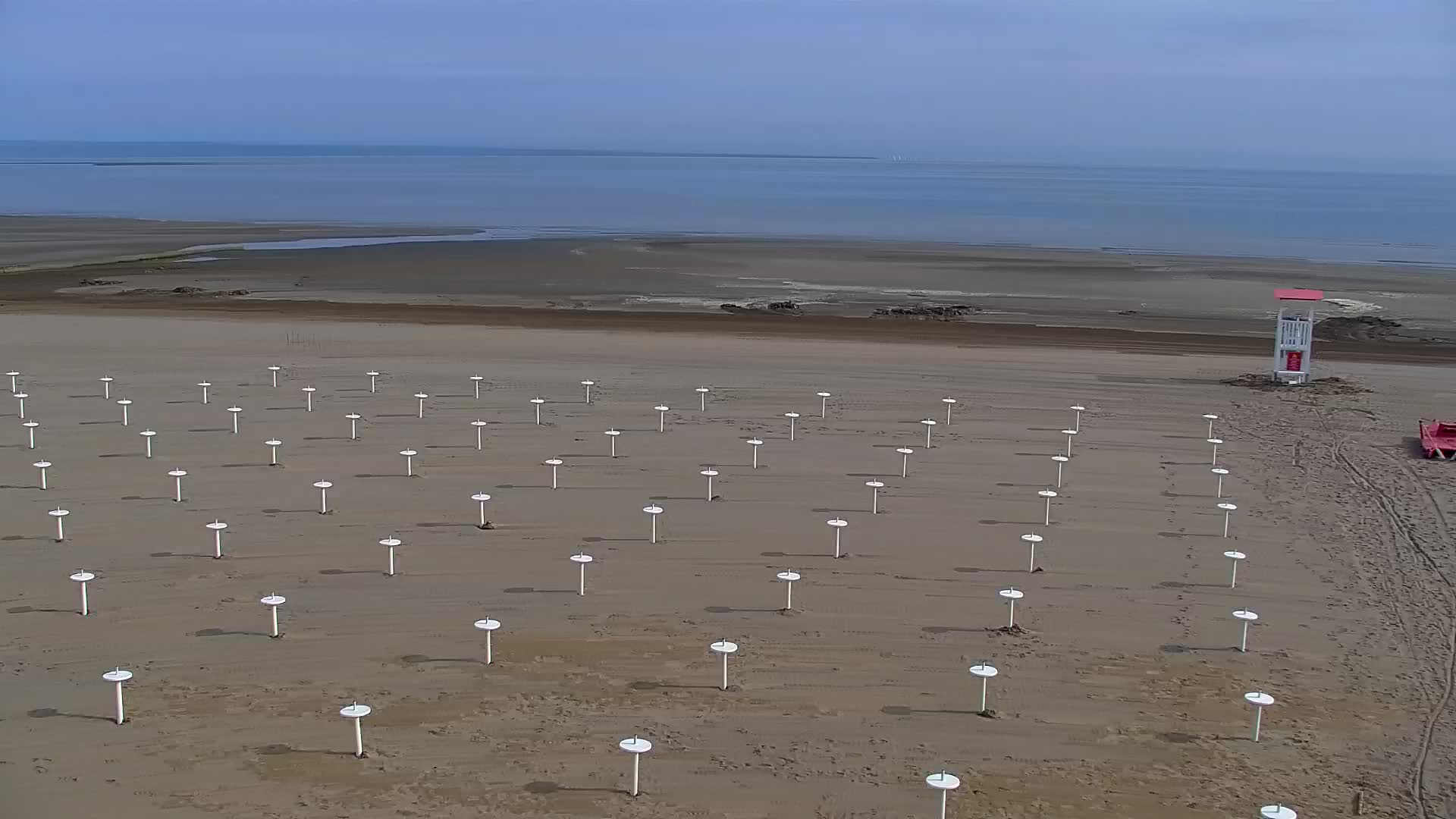 Webcam en vivo Grado: Vistas de la playa y del parque acuático en tiempo real
