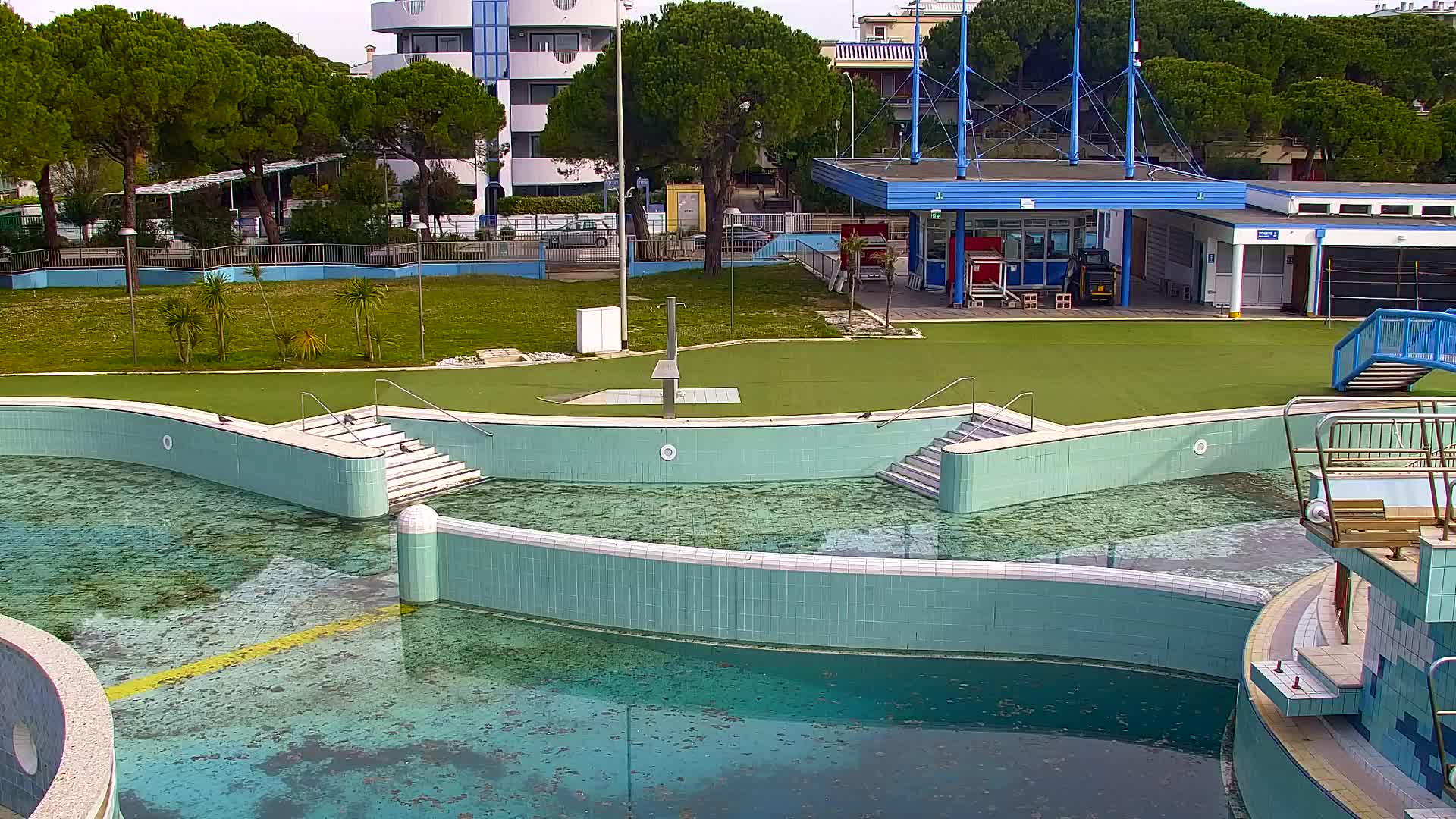 Webcam en vivo Grado: Vistas de la playa y del parque acuático en tiempo real