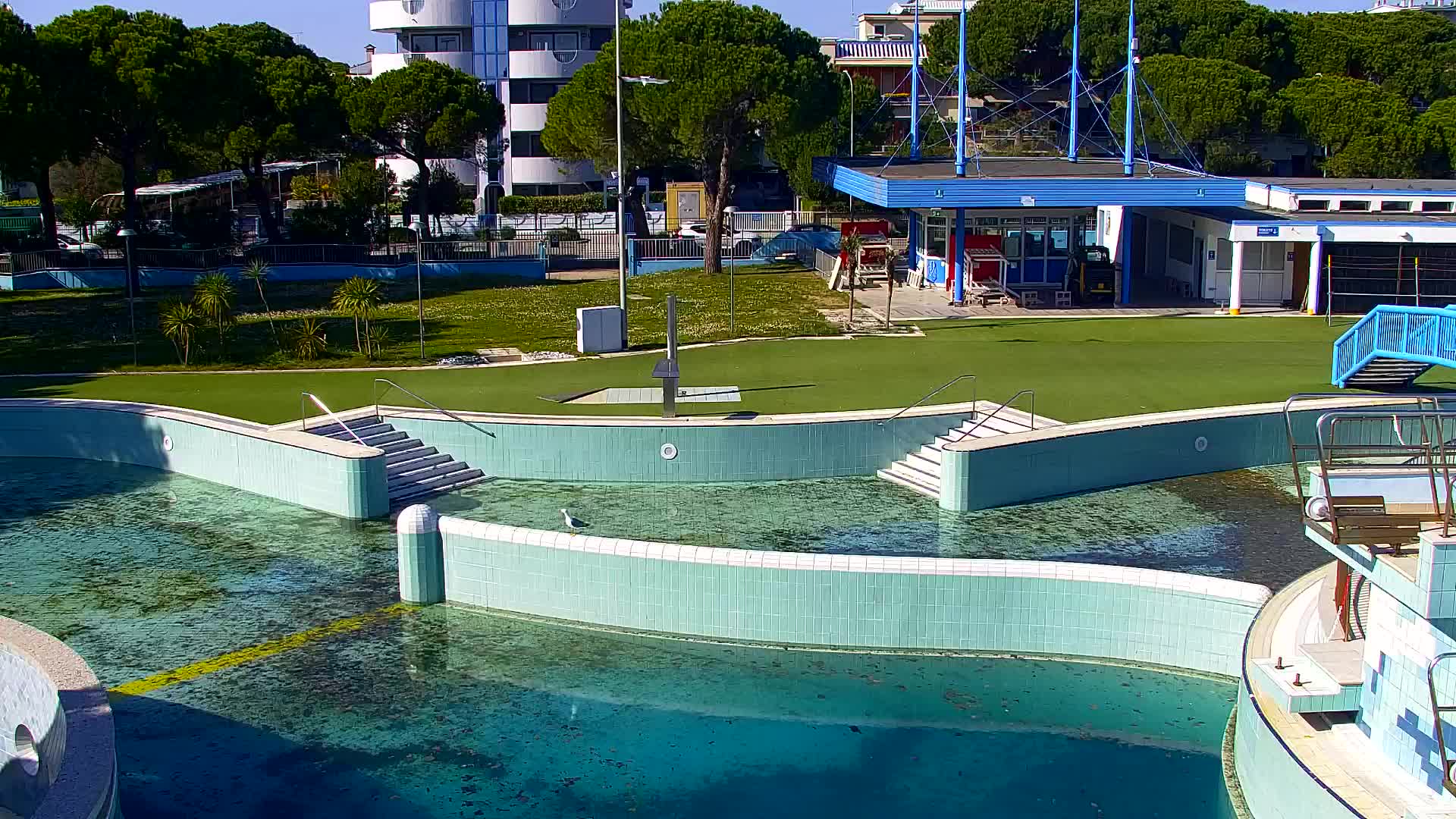 Spletna kamera v živo Grado: Pogledi na plažo in vodni park v realnem času