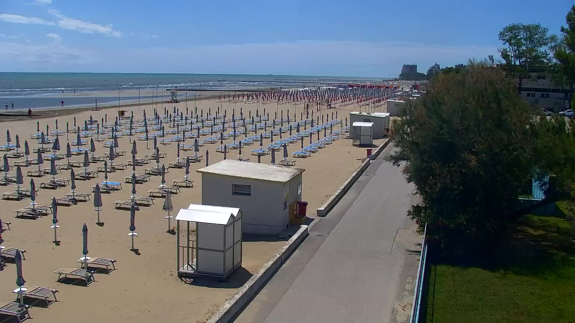 Spletna kamera v živo Grado: Pogledi na plažo in vodni park v realnem času