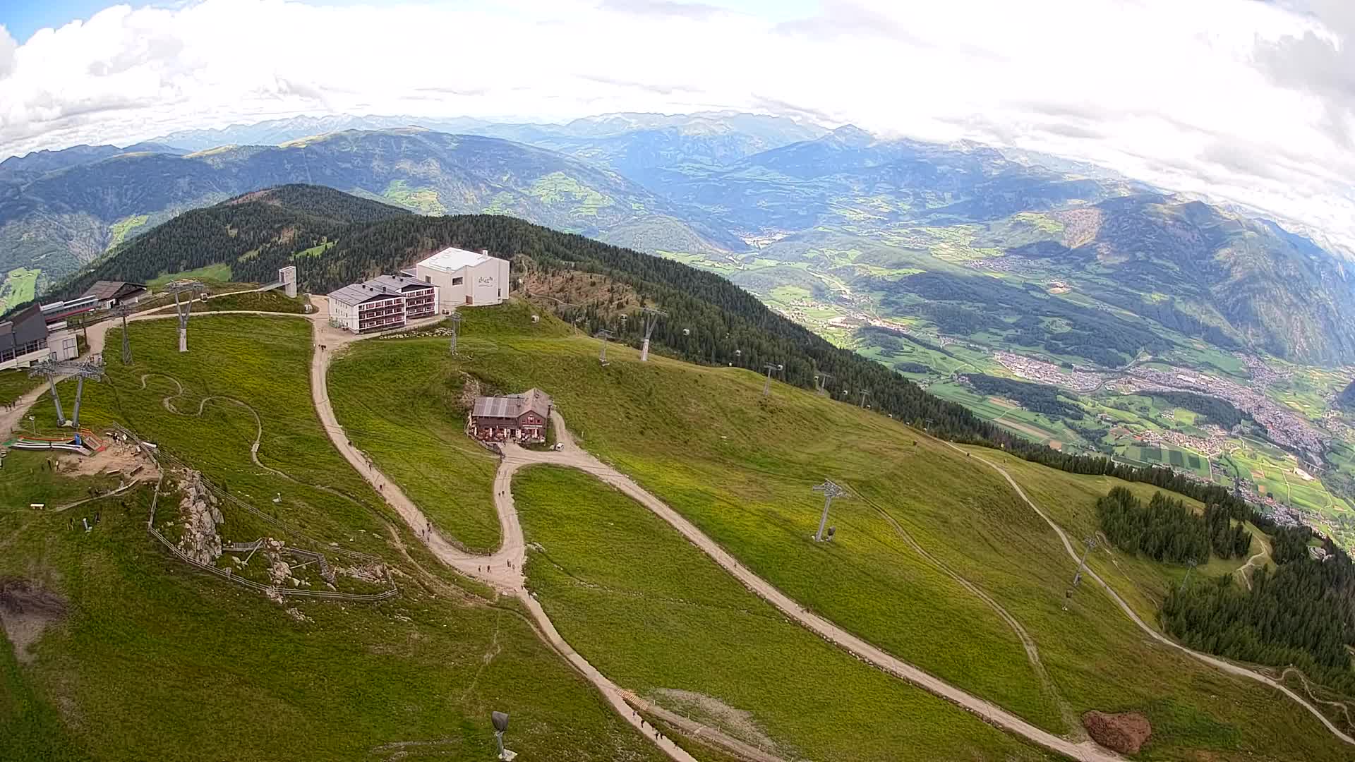 Kronplatz peak Ski resort | view to Bruneck
