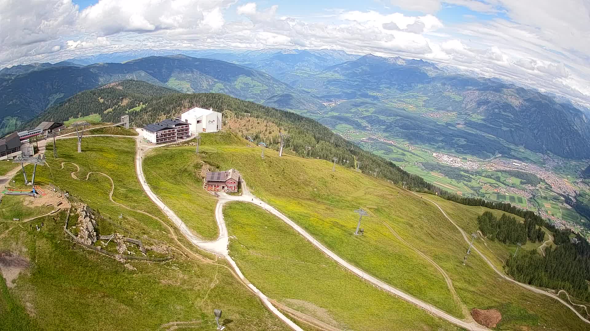 Kronplatz peak Ski resort | view to Bruneck