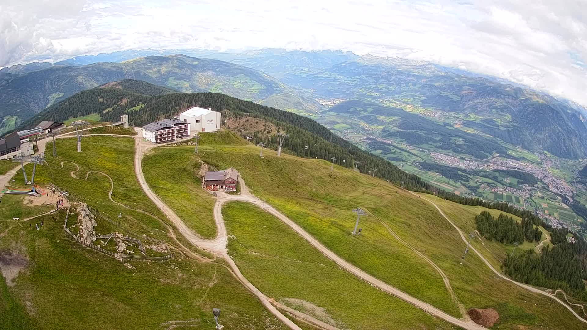 Kronplatz peak Ski resort | view to Bruneck