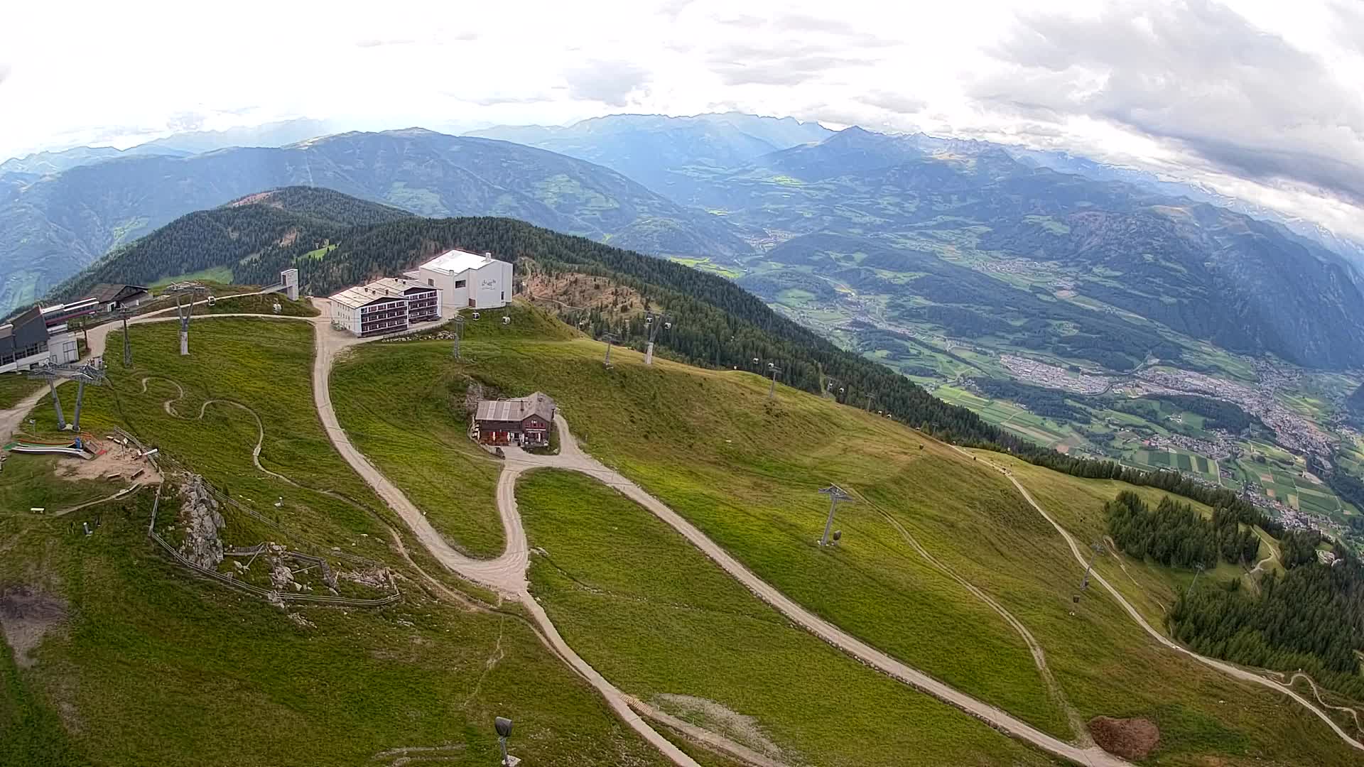 Kronplatz peak Ski resort | view to Bruneck