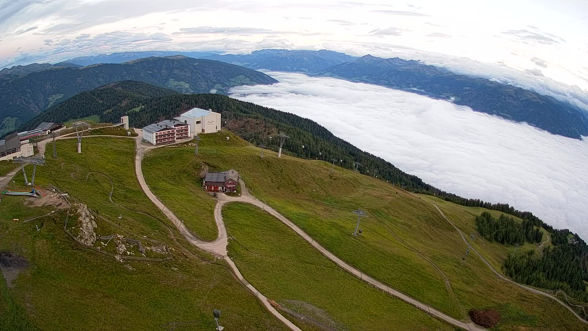 Kronplatz peak Ski resort | view to Bruneck