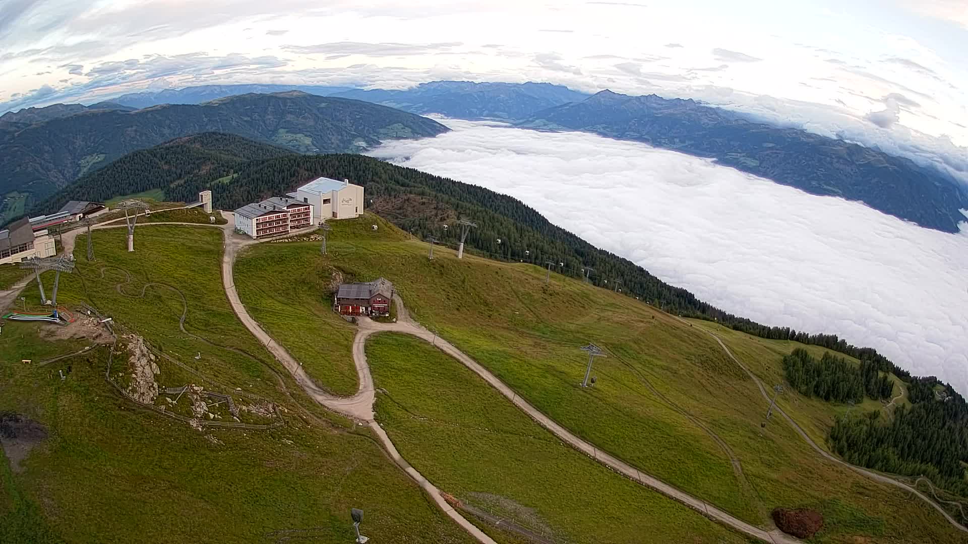 Kronplatz peak Ski resort | view to Bruneck