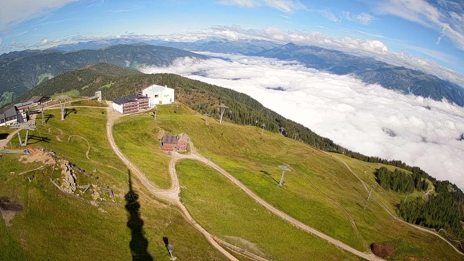 Skigebiet Kronplatz Gipfel | Blick auf Bruneck