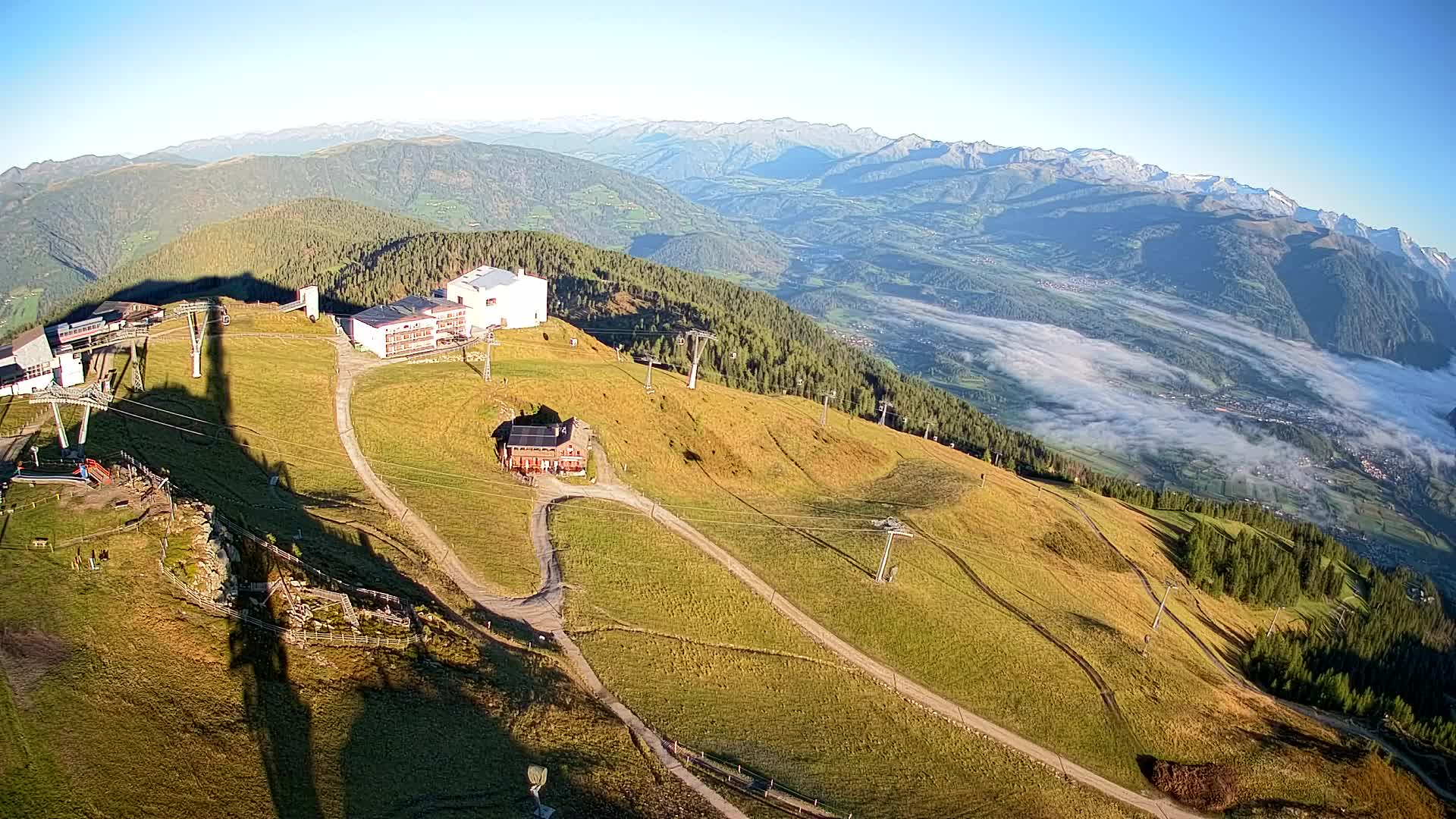 Skigebiet Kronplatz Gipfel | Blick auf Bruneck