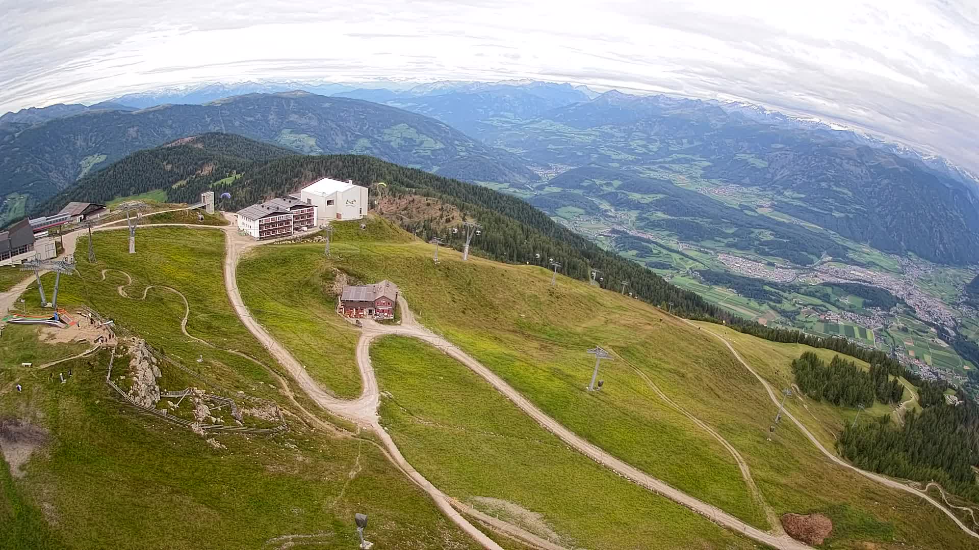 Kronplatz peak Ski resort | view to Bruneck