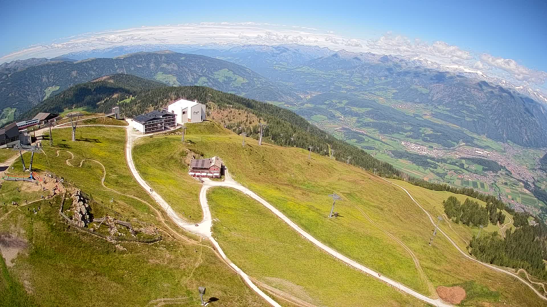 Station de ski Kronplatz sommet | vue sur Brunico