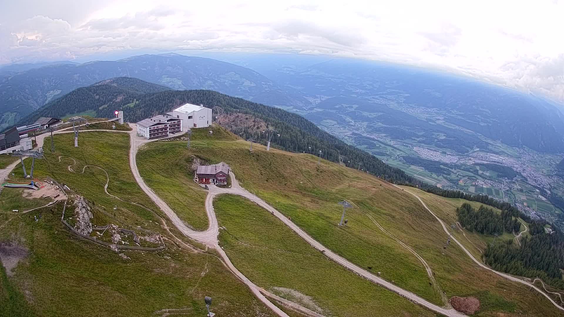Kronplatz peak Ski resort | view to Bruneck