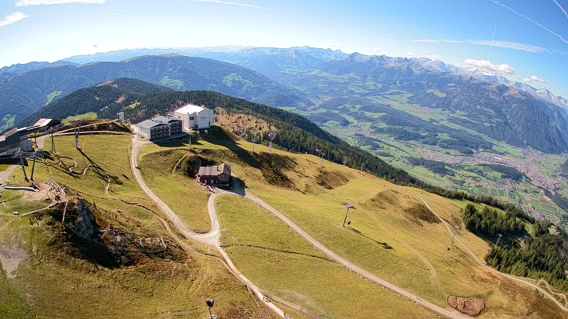 Skigebiet Kronplatz Gipfel | Blick auf Bruneck
