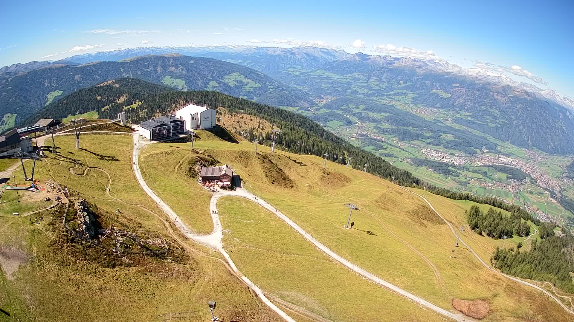 Skigebiet Kronplatz Gipfel | Blick auf Bruneck