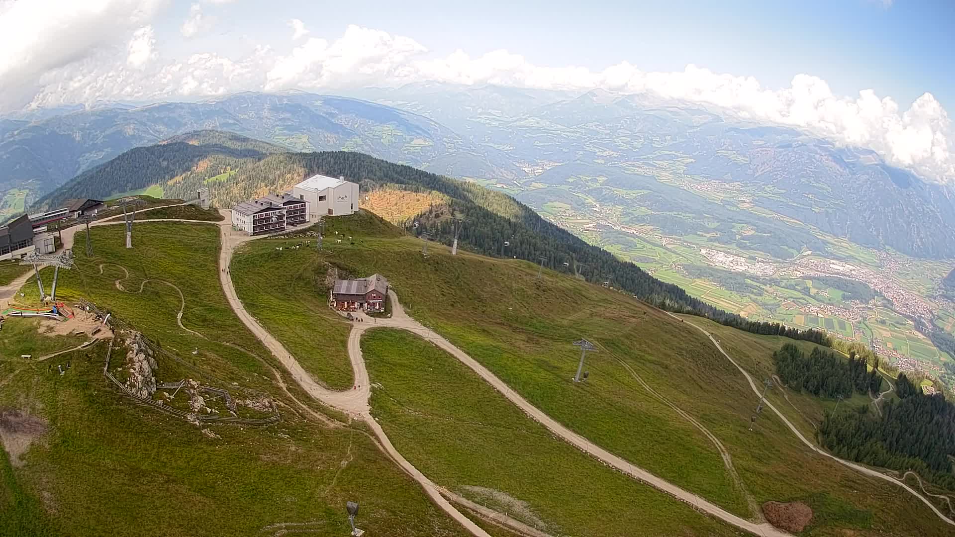 Skigebiet Kronplatz Gipfel | Blick auf Bruneck