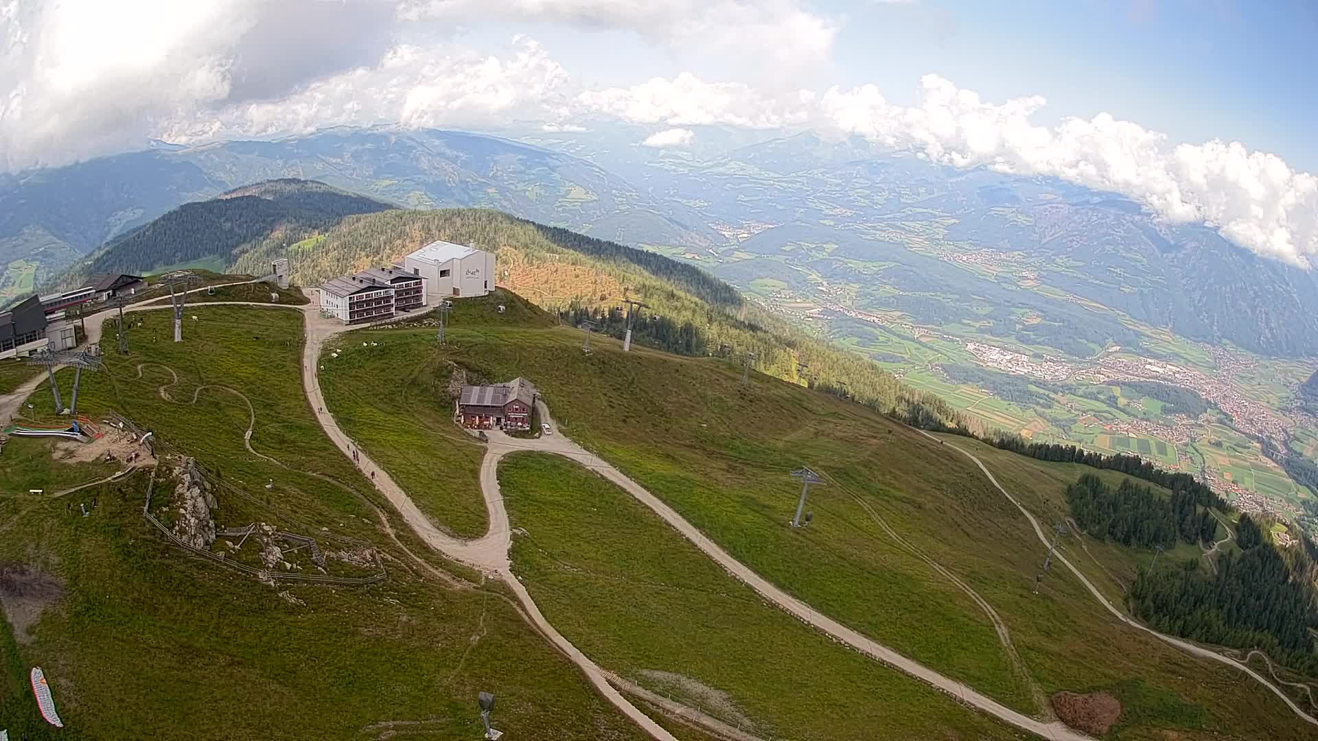 Station de ski Kronplatz sommet | vue sur Brunico
