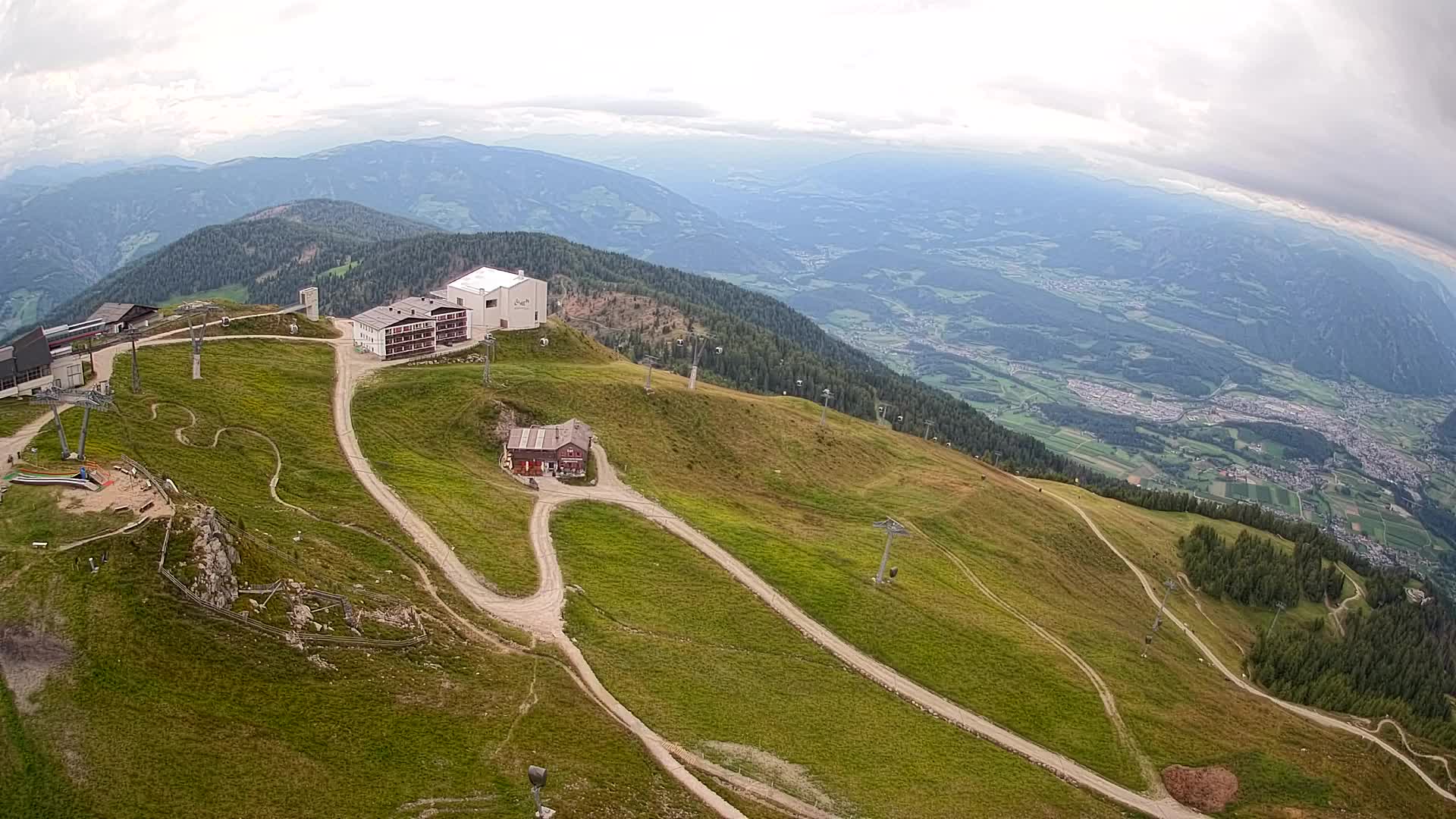 Skigebiet Kronplatz Gipfel | Blick auf Bruneck