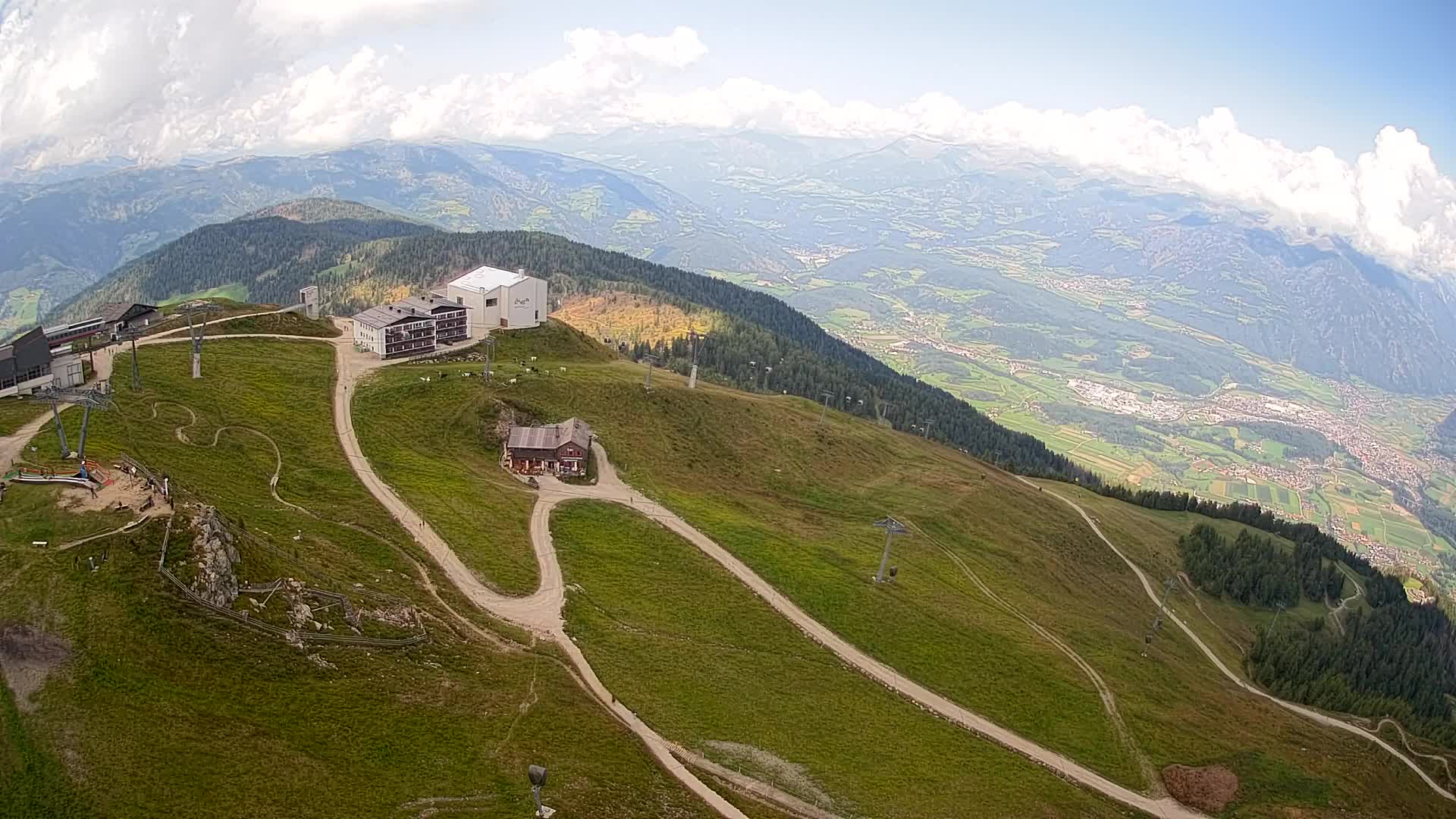 Skigebiet Kronplatz Gipfel | Blick auf Bruneck