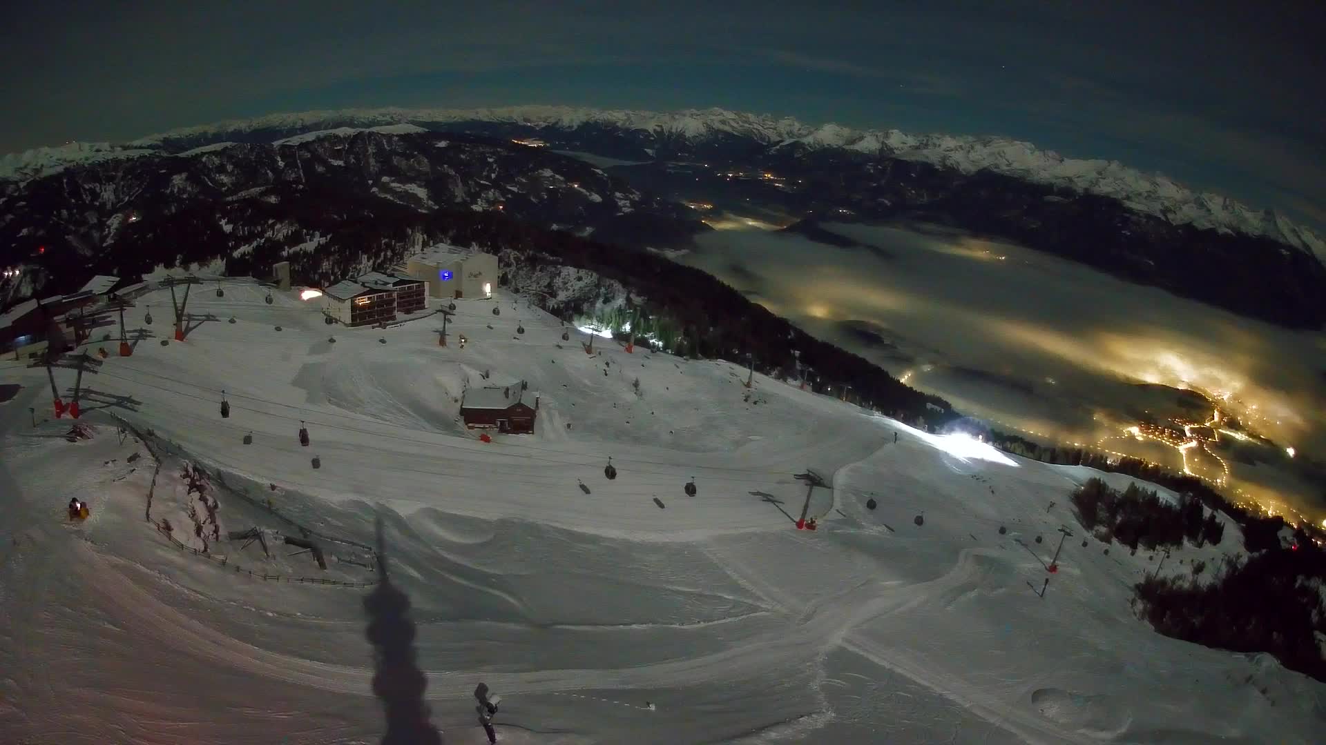 Station de ski Kronplatz sommet | vue sur Brunico