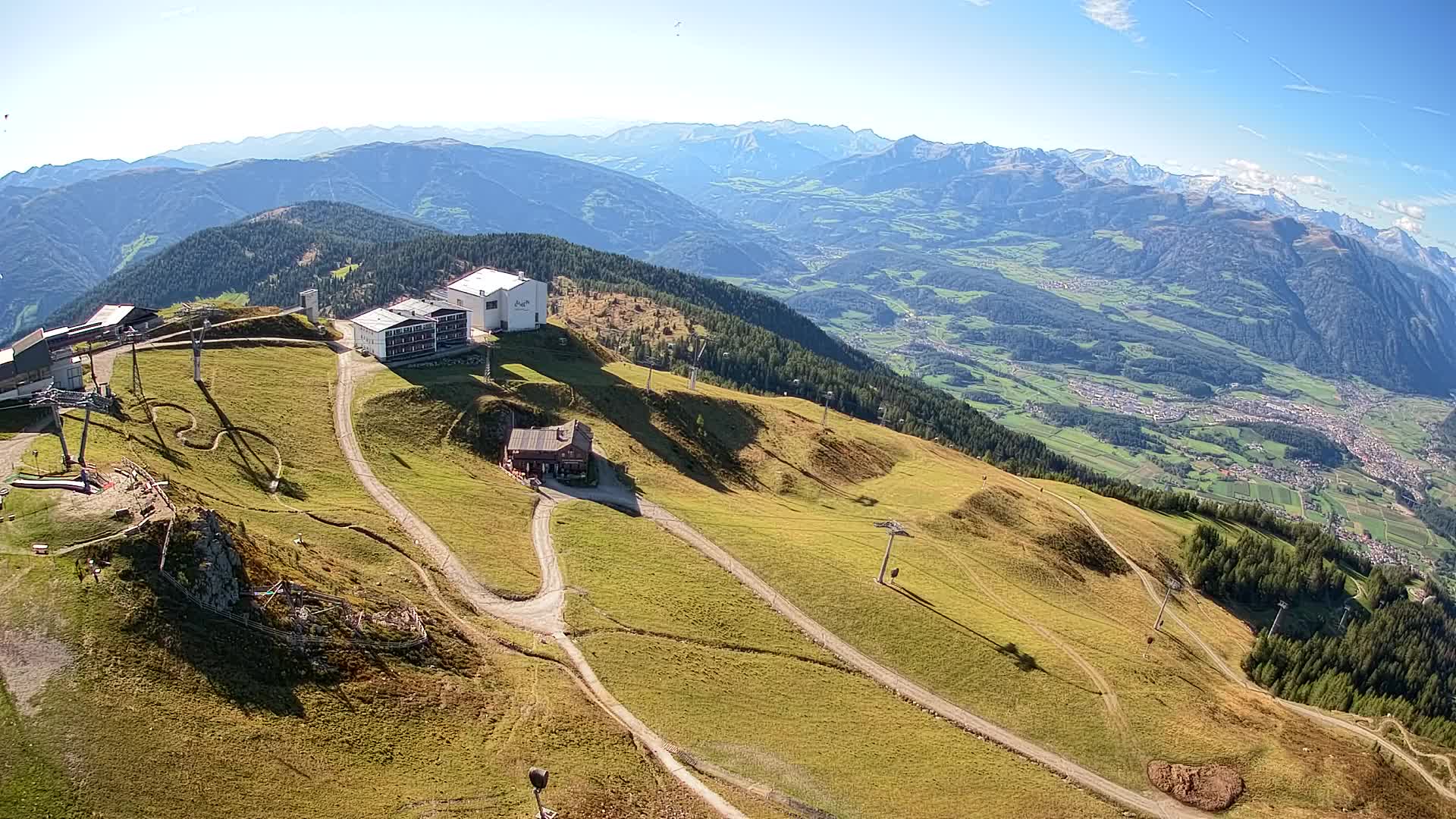 Skigebiet Kronplatz Gipfel | Blick auf Bruneck