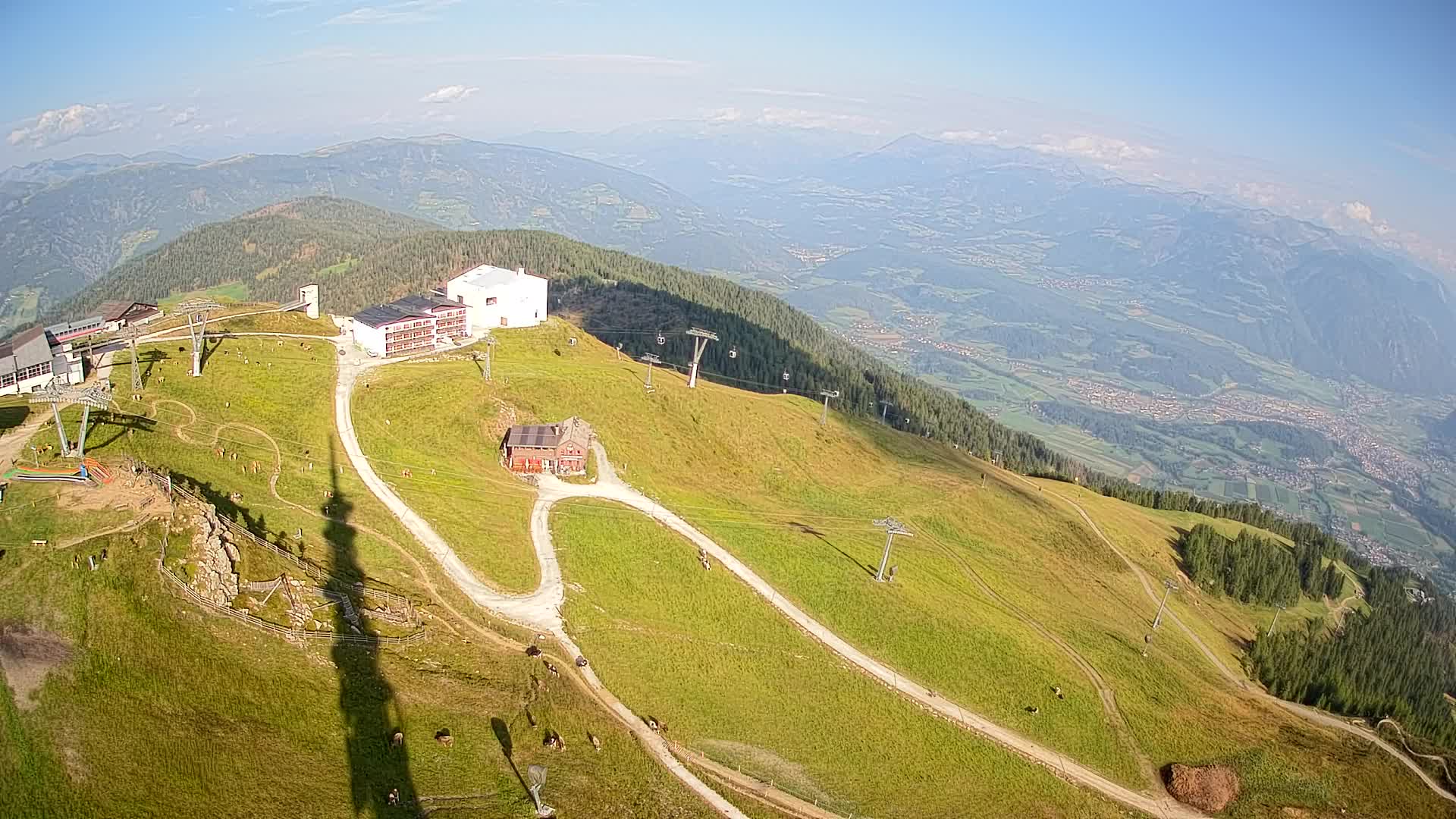 Skigebiet Kronplatz Gipfel | Blick auf Bruneck