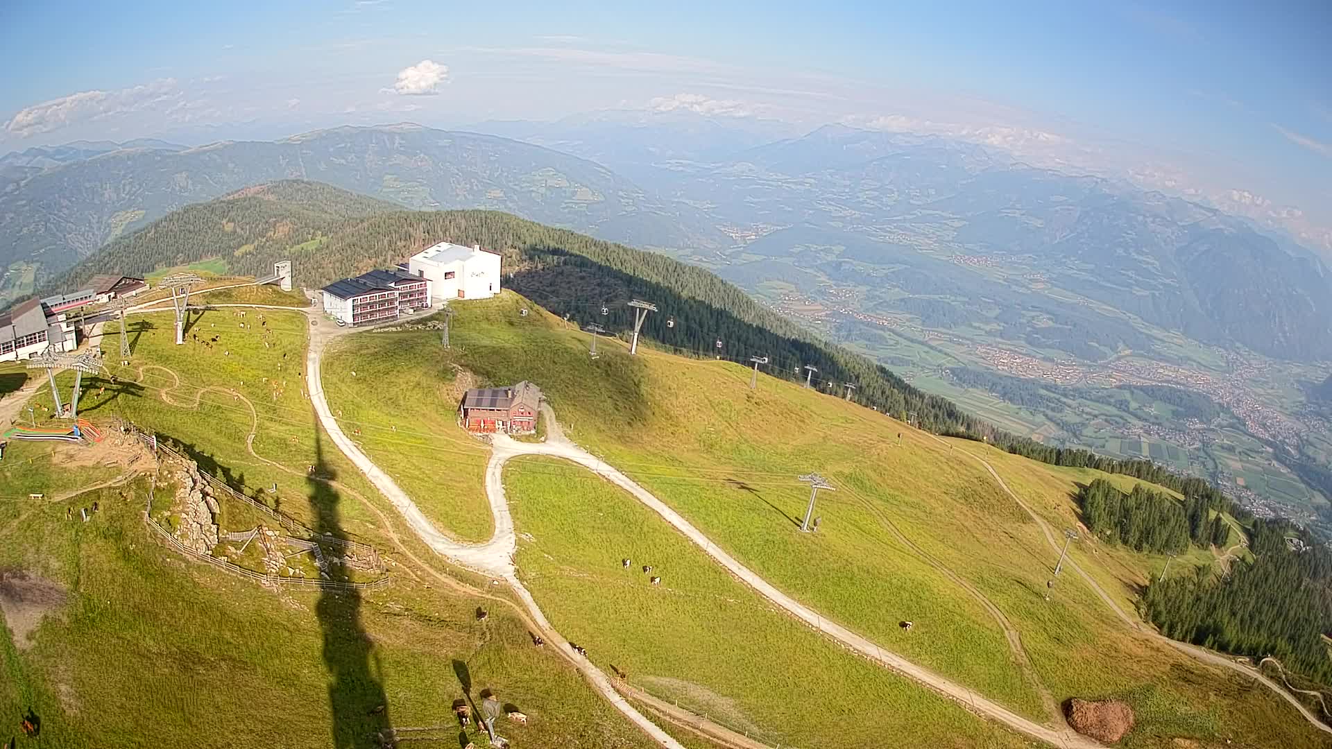 Skigebiet Kronplatz Gipfel | Blick auf Bruneck