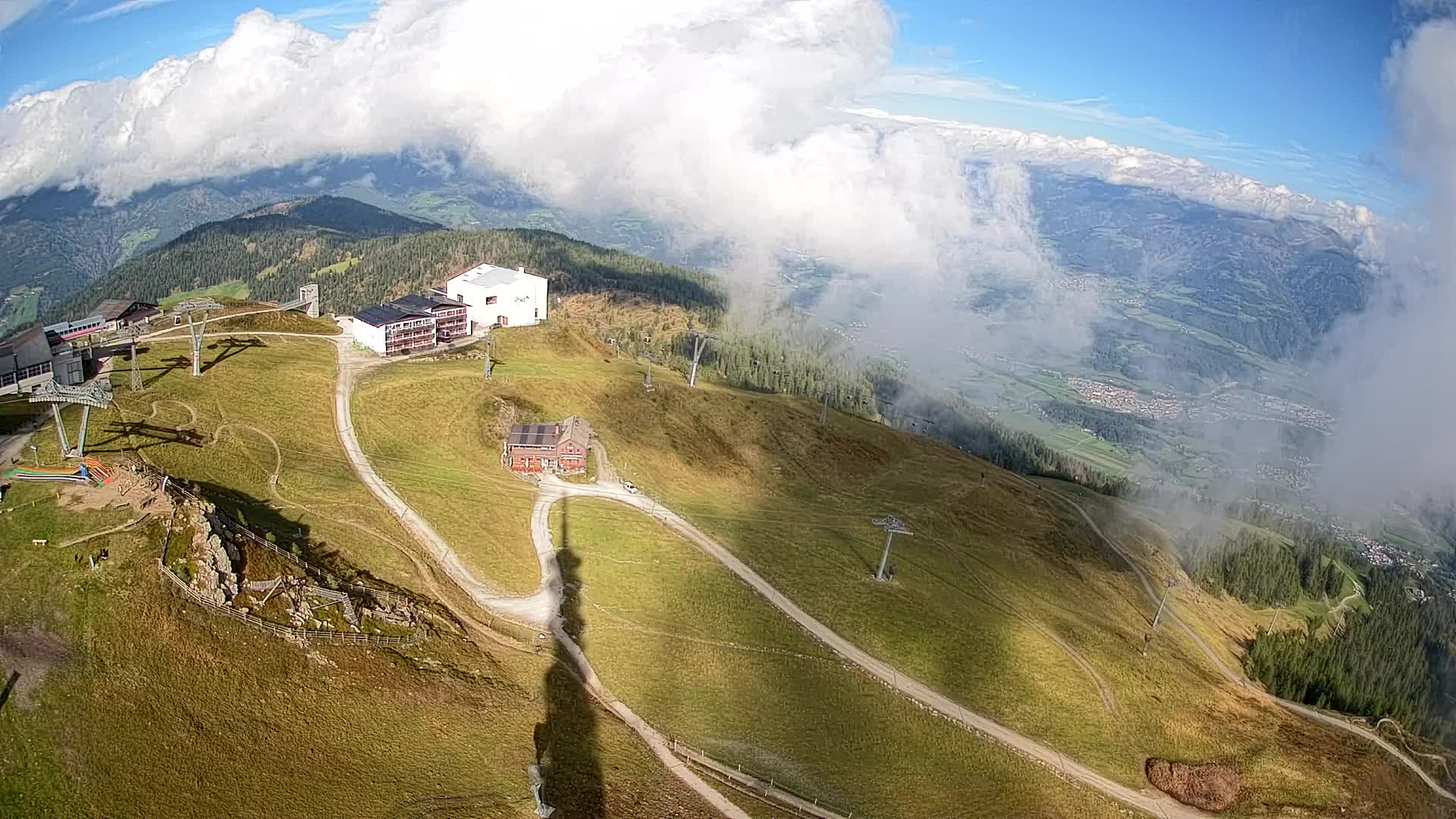 Skigebiet Kronplatz Gipfel | Blick auf Bruneck