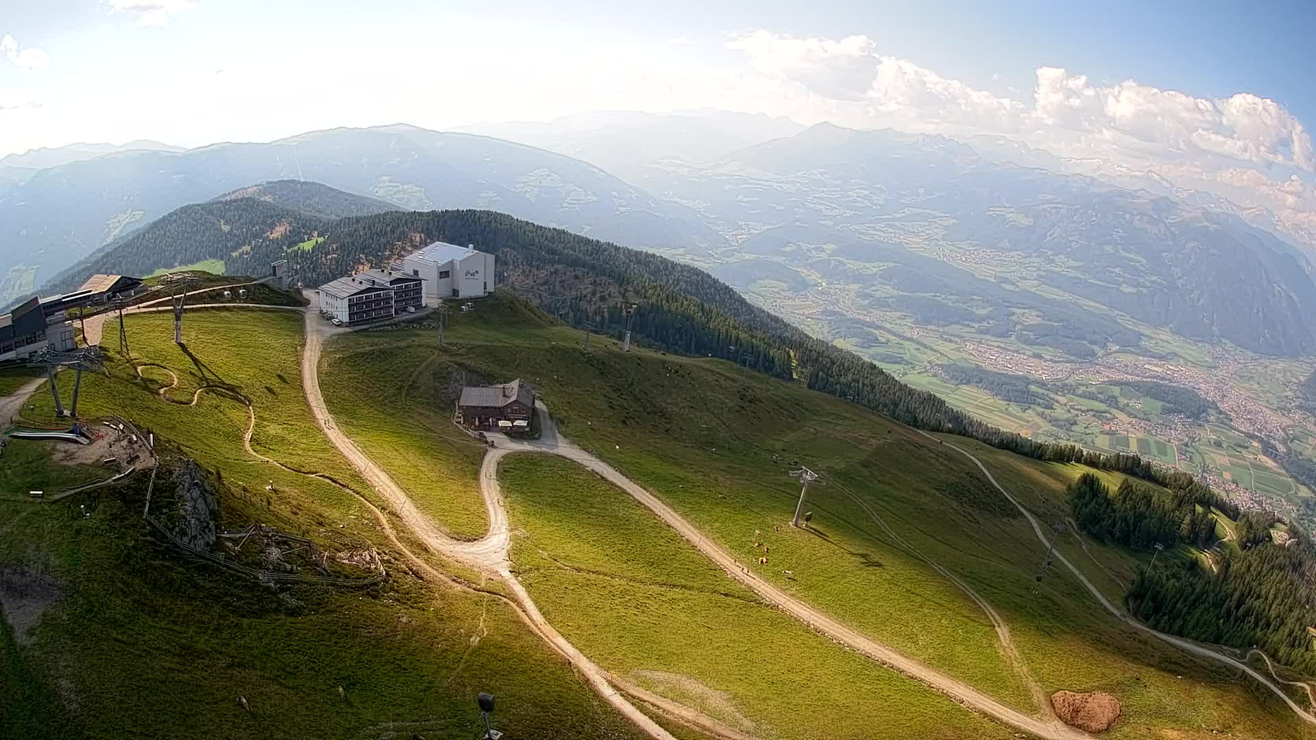 Skigebiet Kronplatz Gipfel | Blick auf Bruneck