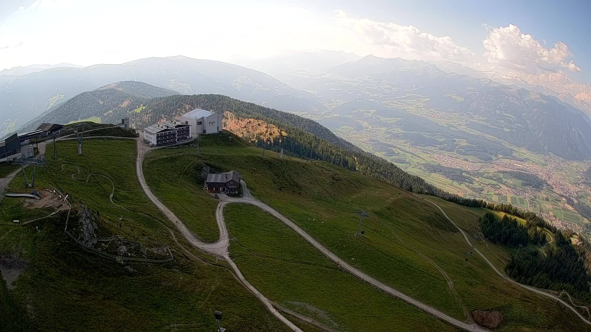 Skigebiet Kronplatz Gipfel | Blick auf Bruneck