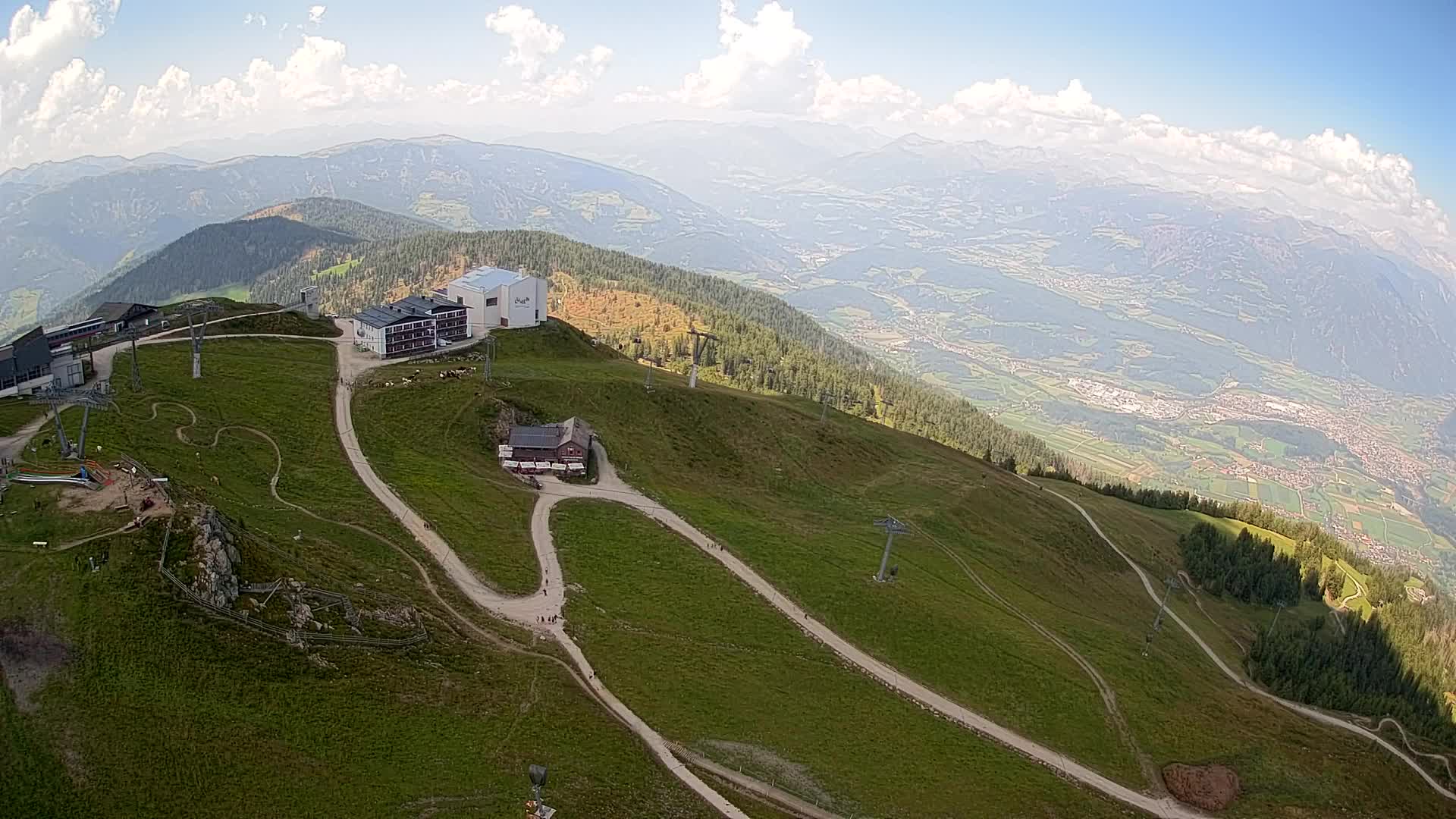 Skigebiet Kronplatz Gipfel | Blick auf Bruneck