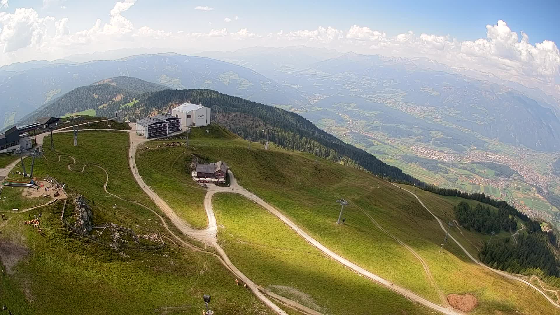 Skigebiet Kronplatz Gipfel | Blick auf Bruneck