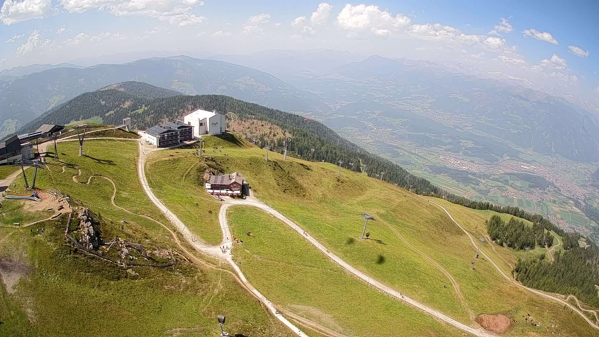 Station de ski Kronplatz sommet | vue sur Brunico