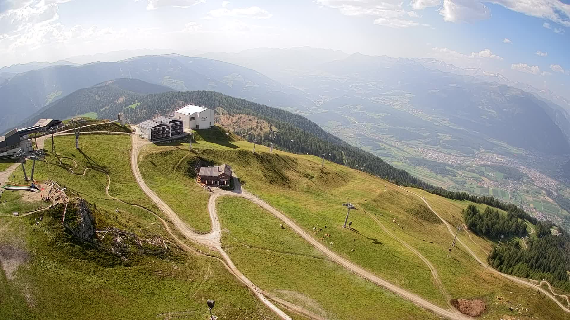 Station de ski Kronplatz sommet | vue sur Brunico