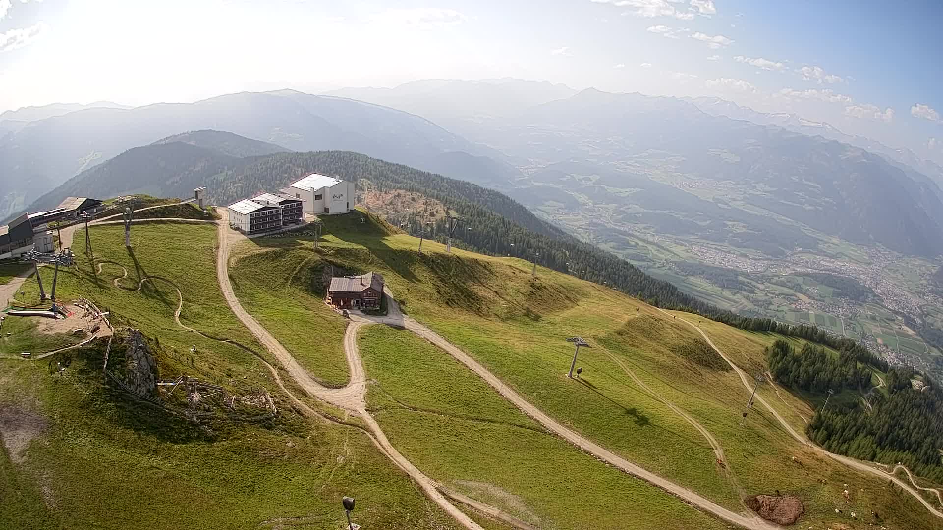 Skigebiet Kronplatz Gipfel | Blick auf Bruneck
