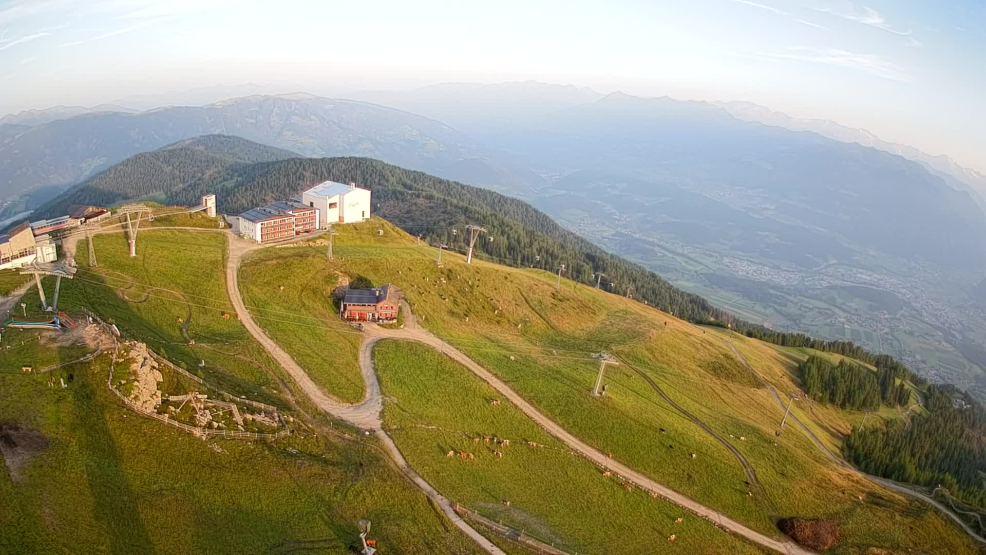 Station de ski Kronplatz sommet | vue sur Brunico