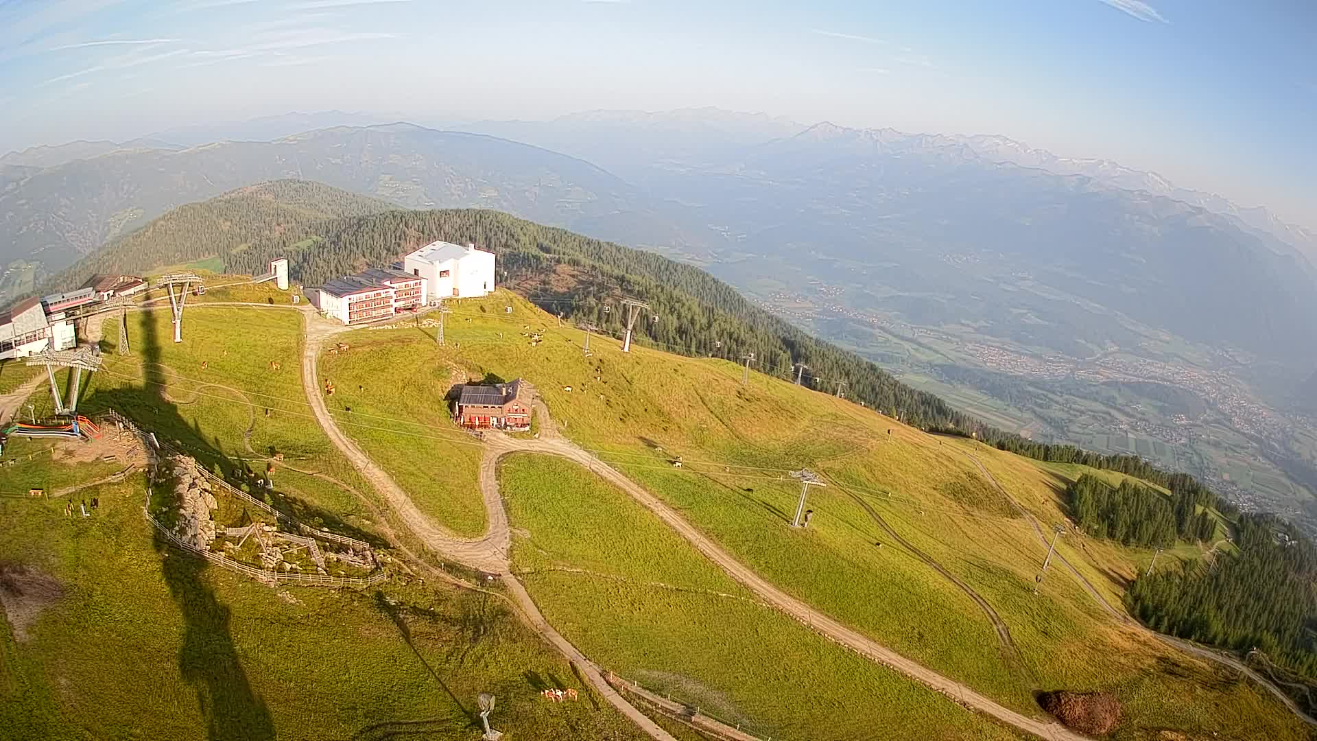 Skigebiet Kronplatz Gipfel | Blick auf Bruneck