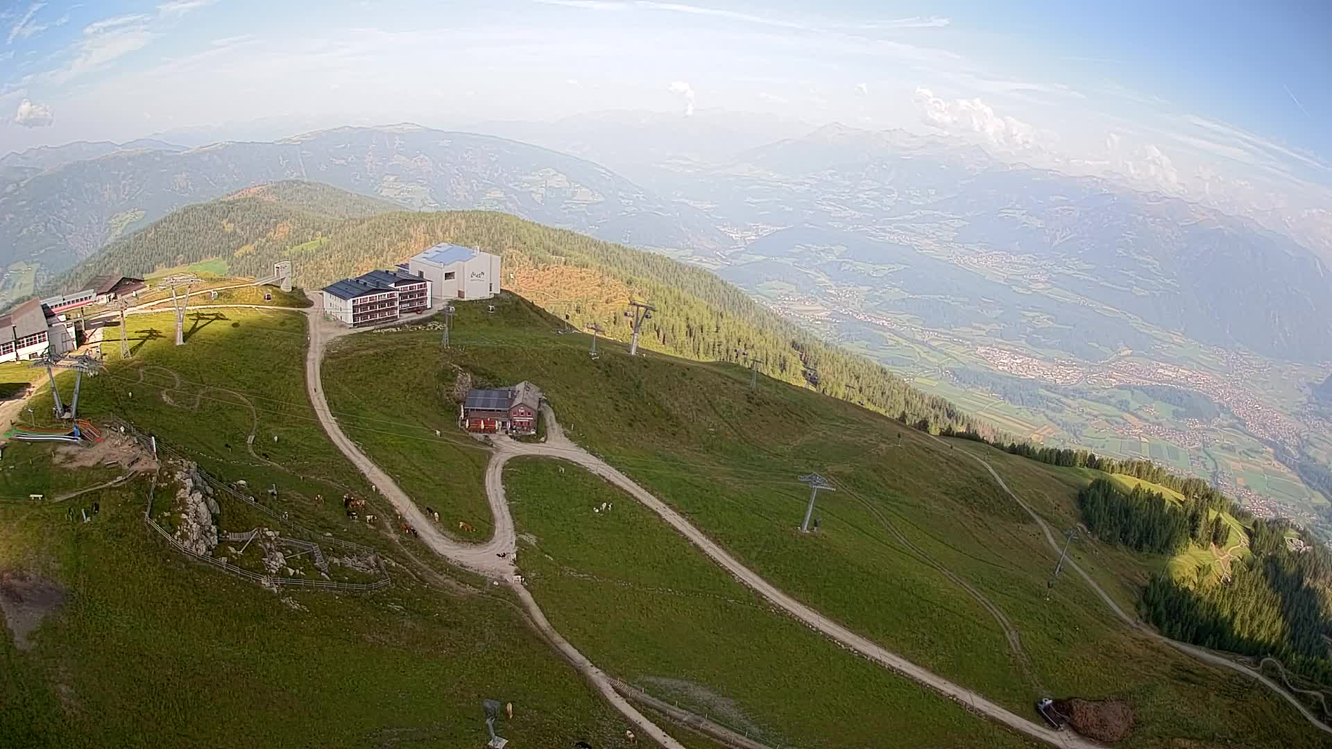 Skigebiet Kronplatz Gipfel | Blick auf Bruneck