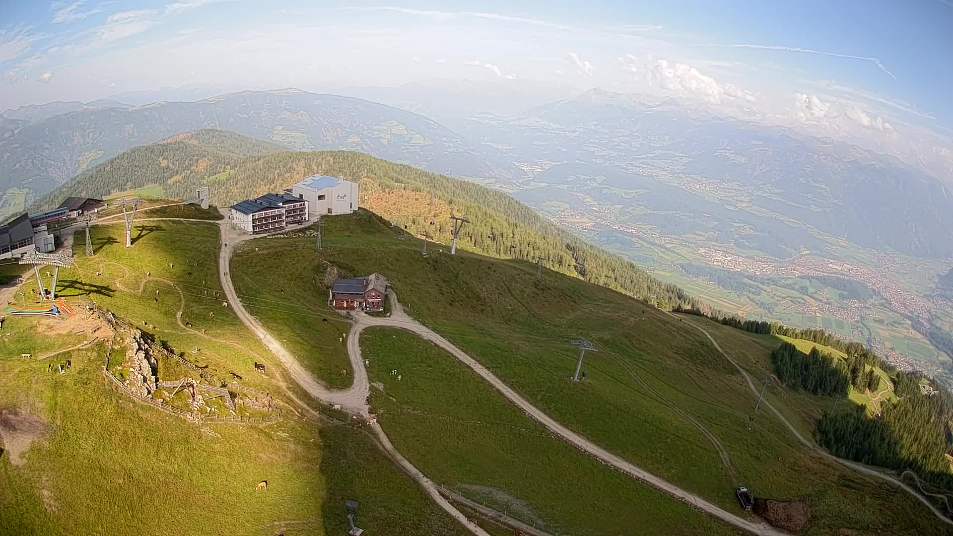 Skigebiet Kronplatz Gipfel | Blick auf Bruneck