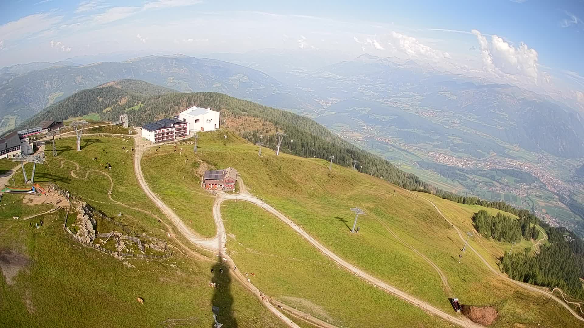 Station de ski Kronplatz sommet | vue sur Brunico