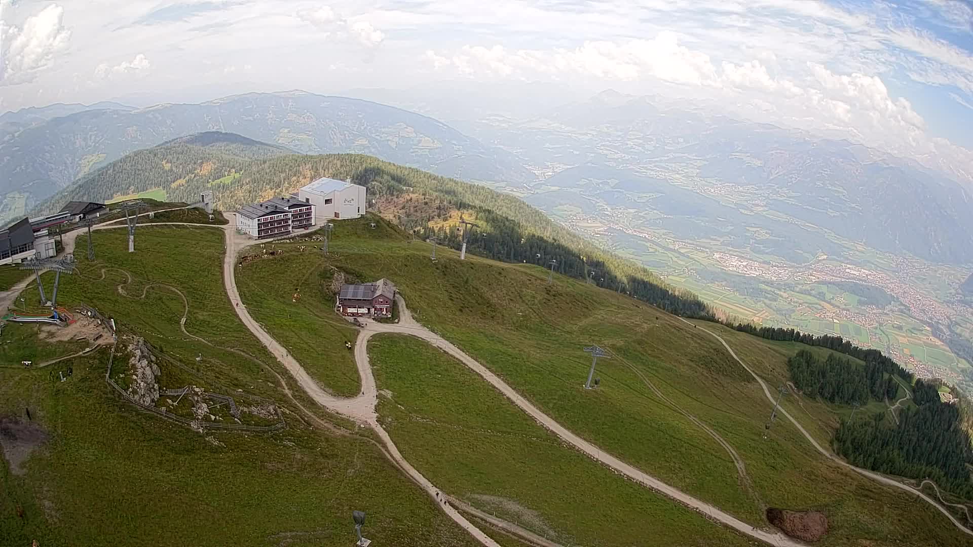 Station de ski Kronplatz sommet | vue sur Brunico